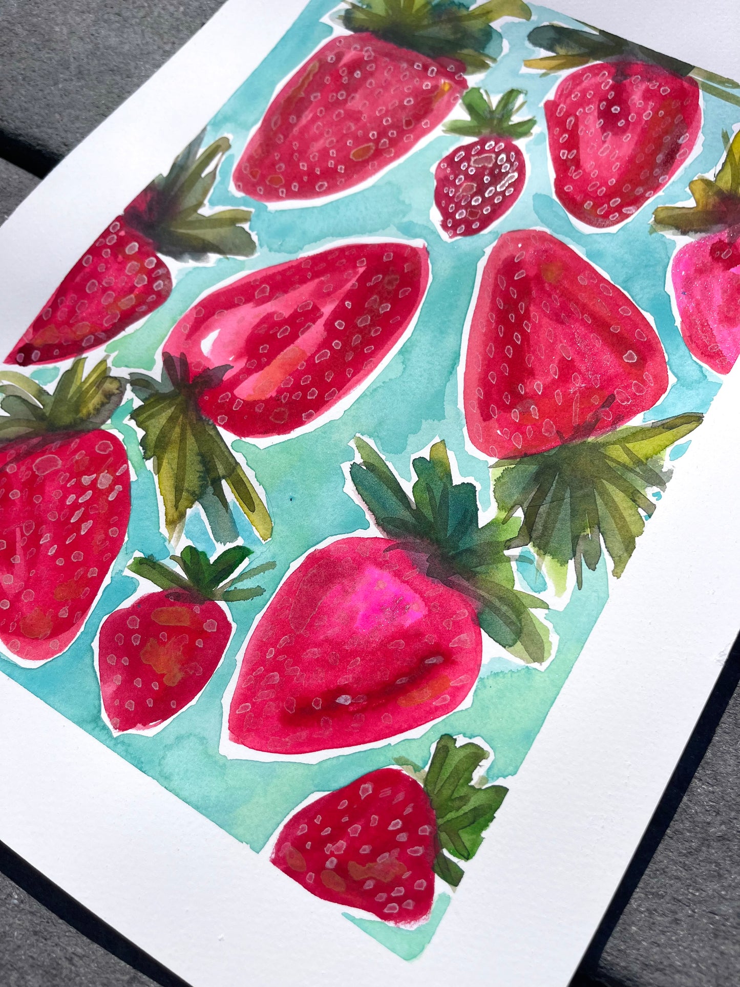 “Bright Life” original watercolor on paper (unframed)