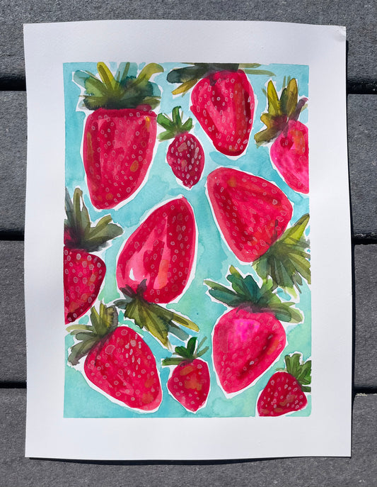 “Bright Life” original watercolor on paper (unframed)