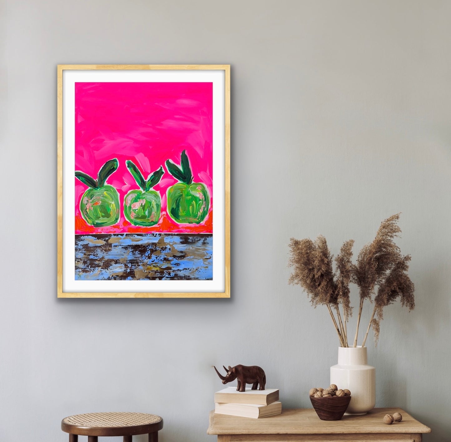 “No Bad Apples Here” original painting. Acrylic on paper unframed.