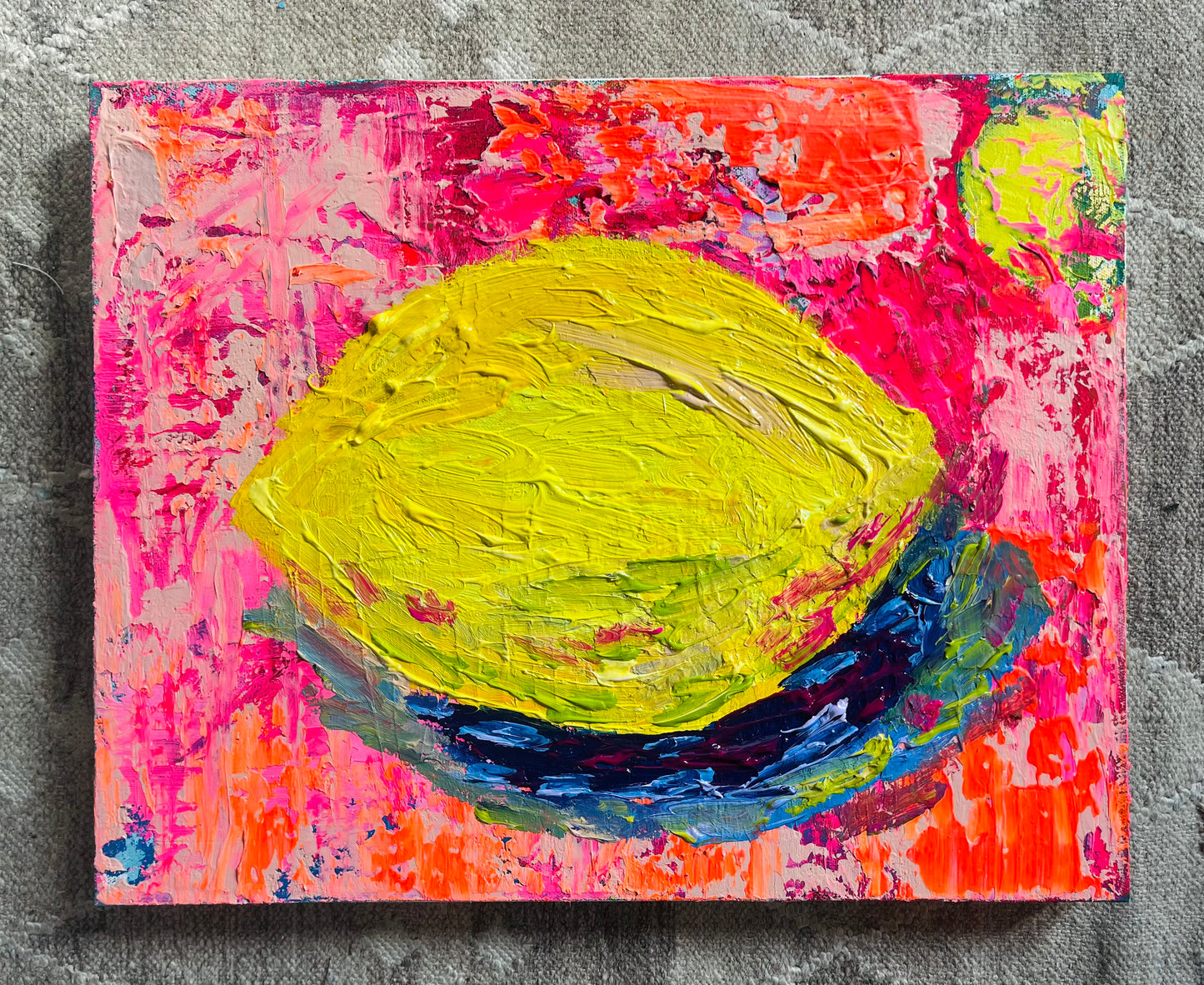 “Sitting with My F %cking Lemons” Original Painting on canvas