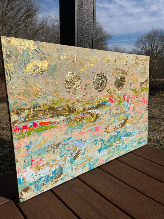 “Expanded Consciousness” Original Painting on canvas with gold leaf