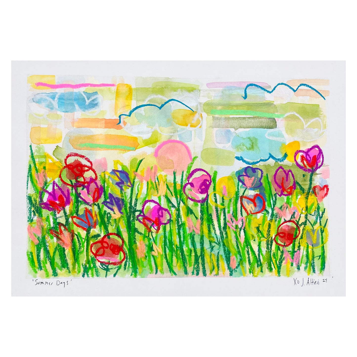 “Summer Days” original watercolor on paper