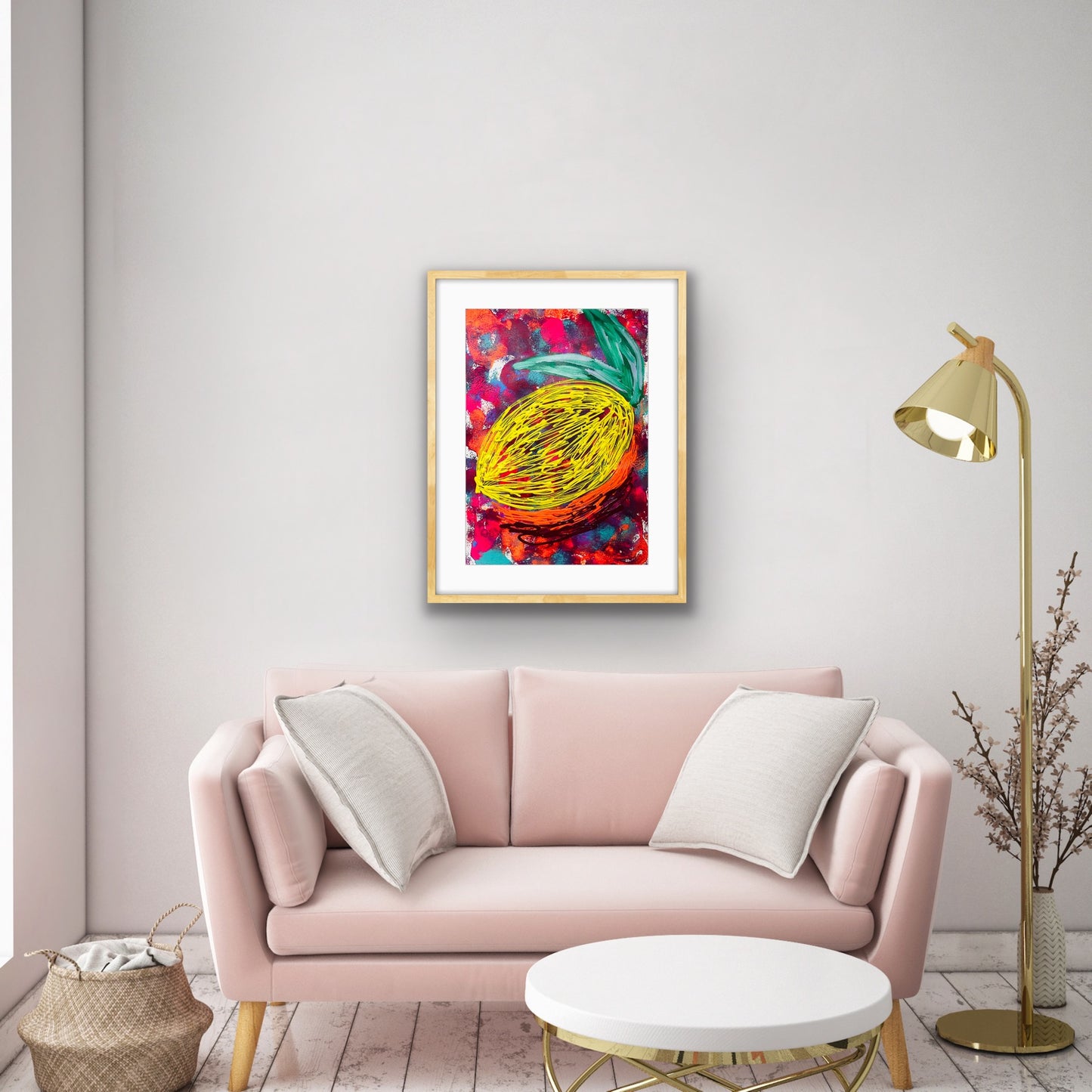 “Face The Lemon” Original Painting on Paper unframed