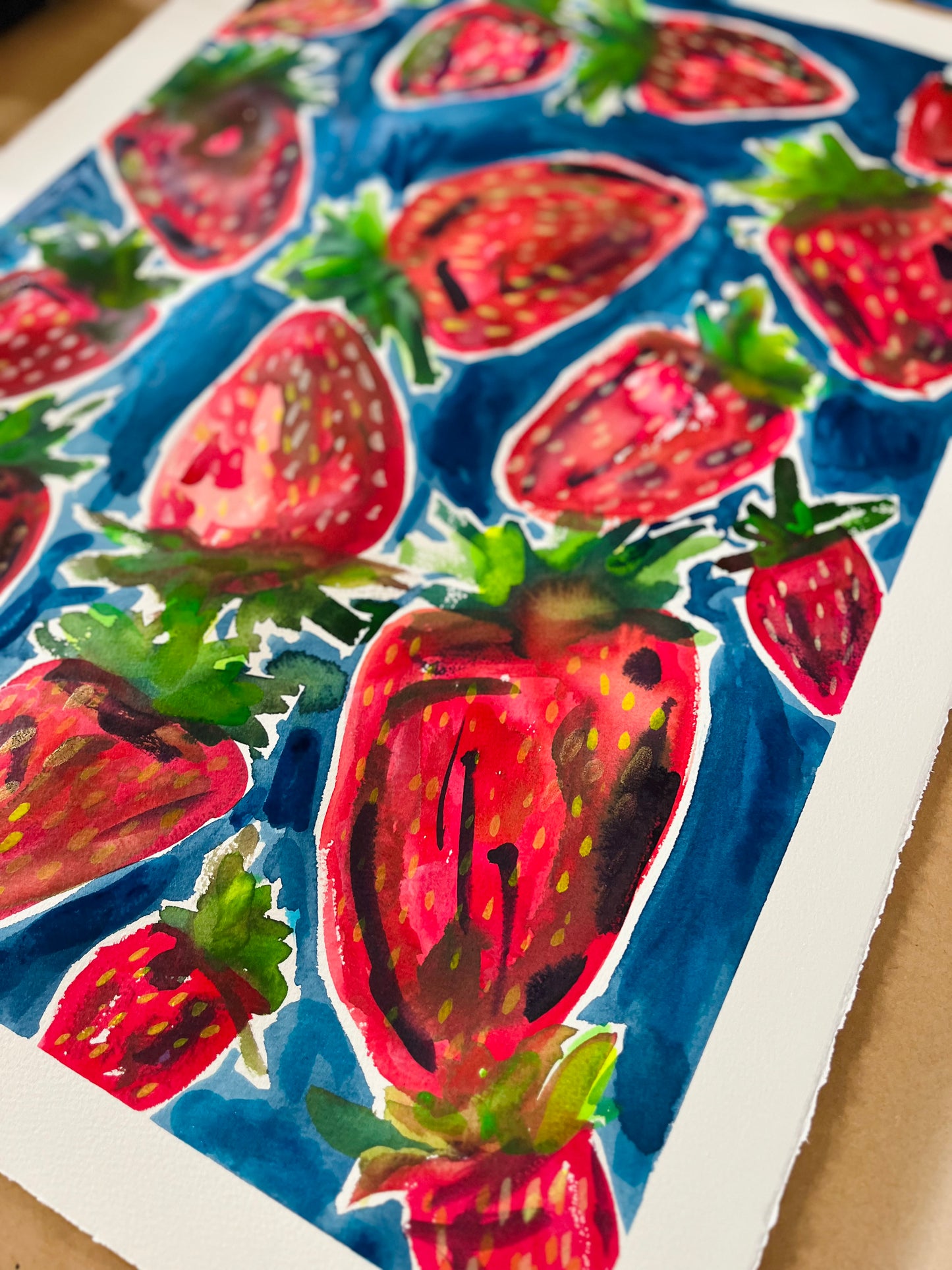 “The Ripe Life” Original Painting on paper (unframed)
