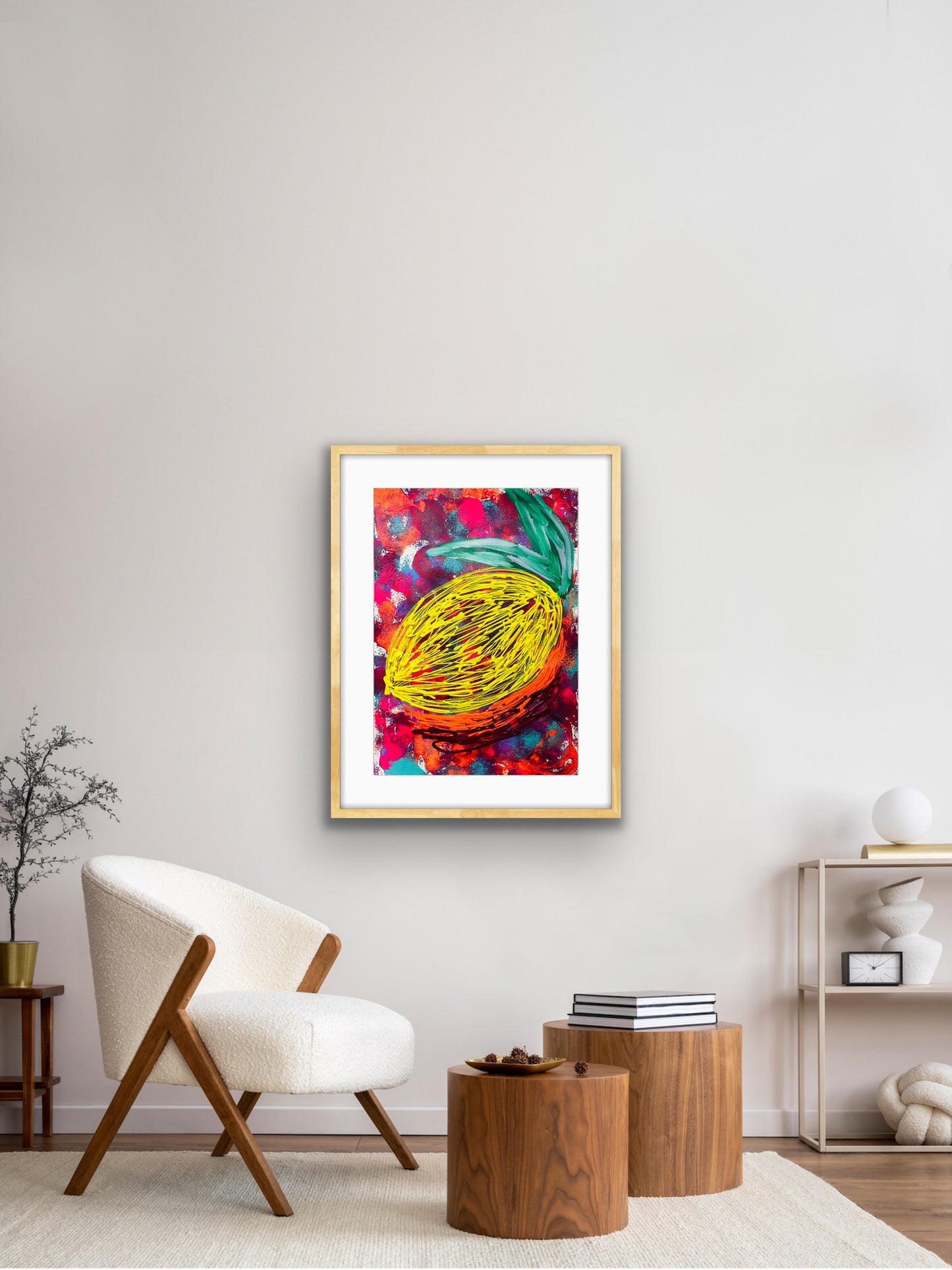 “Face The Lemon” Original Painting on Paper unframed