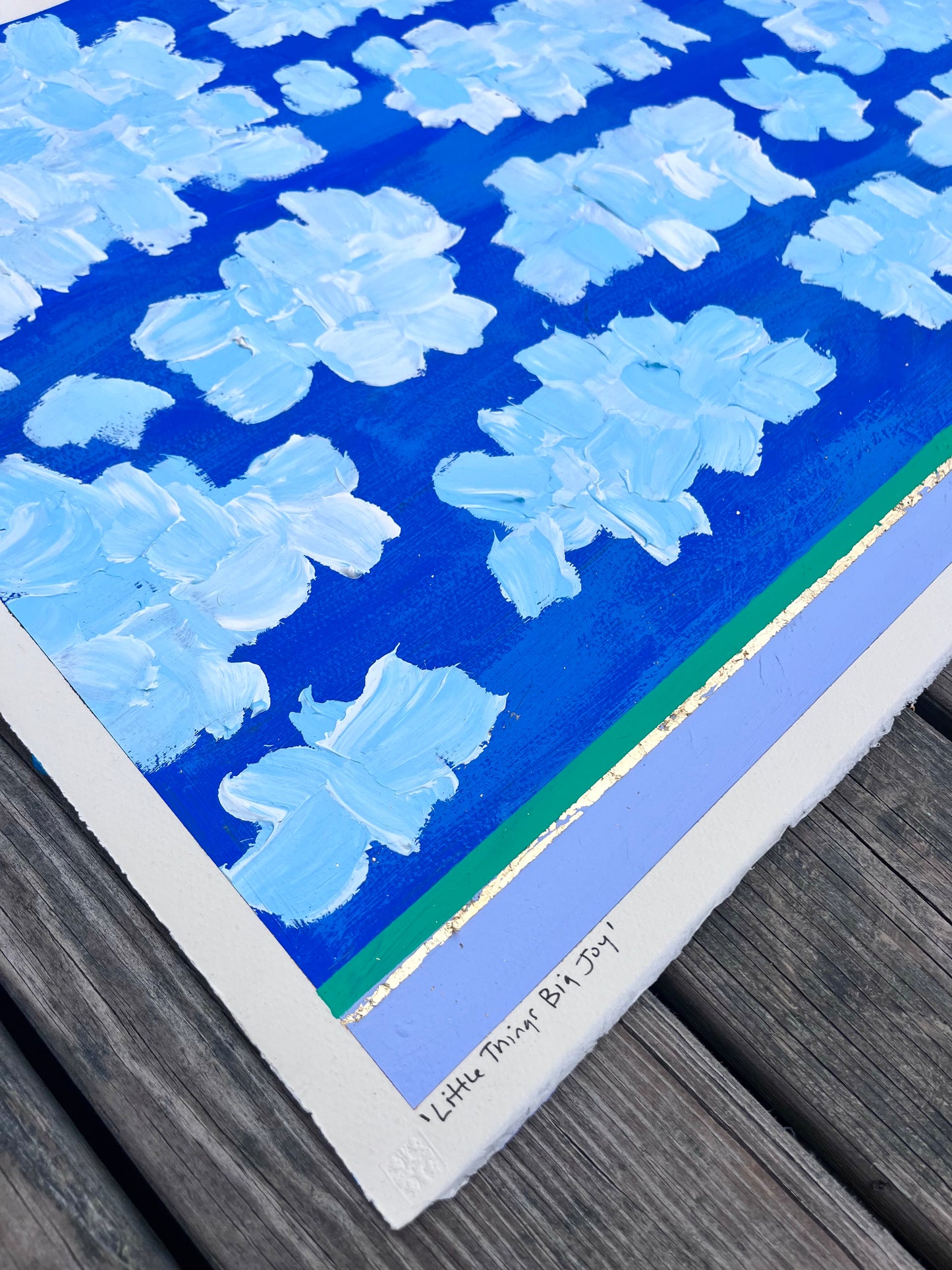 “Little Things Big Joy” original painting on paper (unframed)