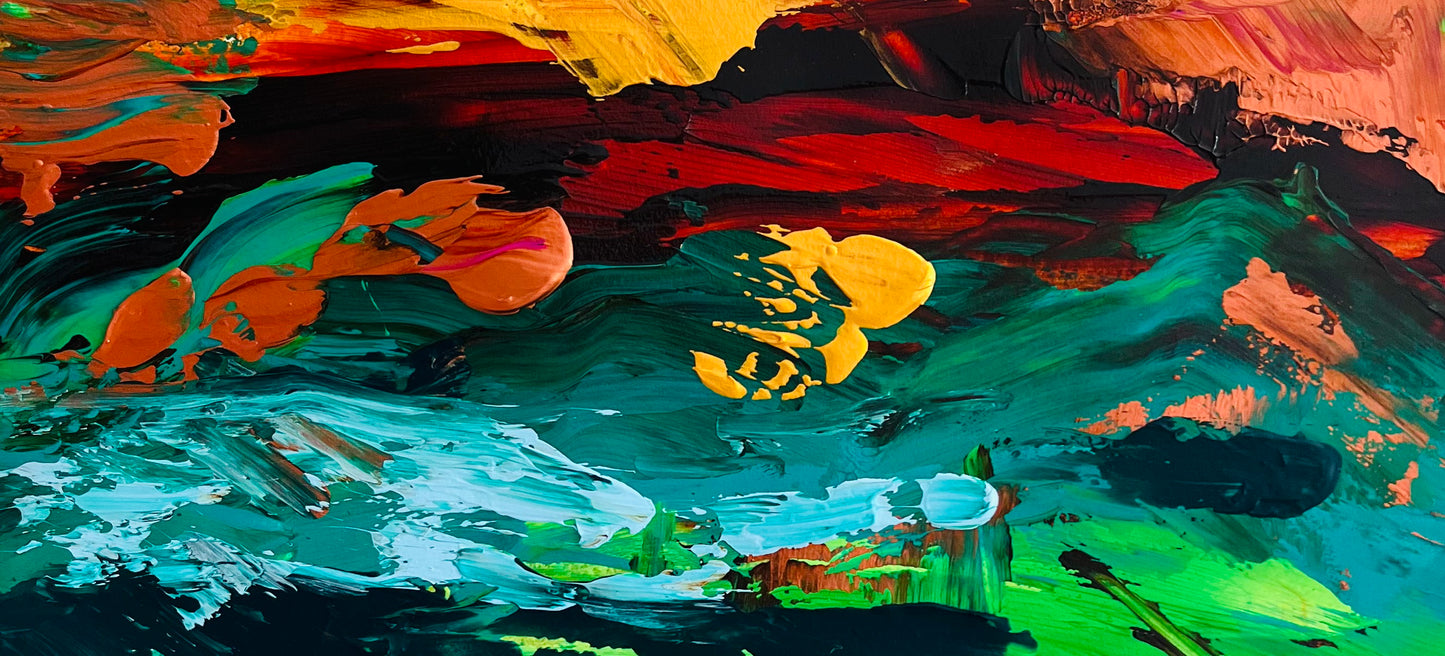 “Fall 7 Get Up 8” original painting on paper