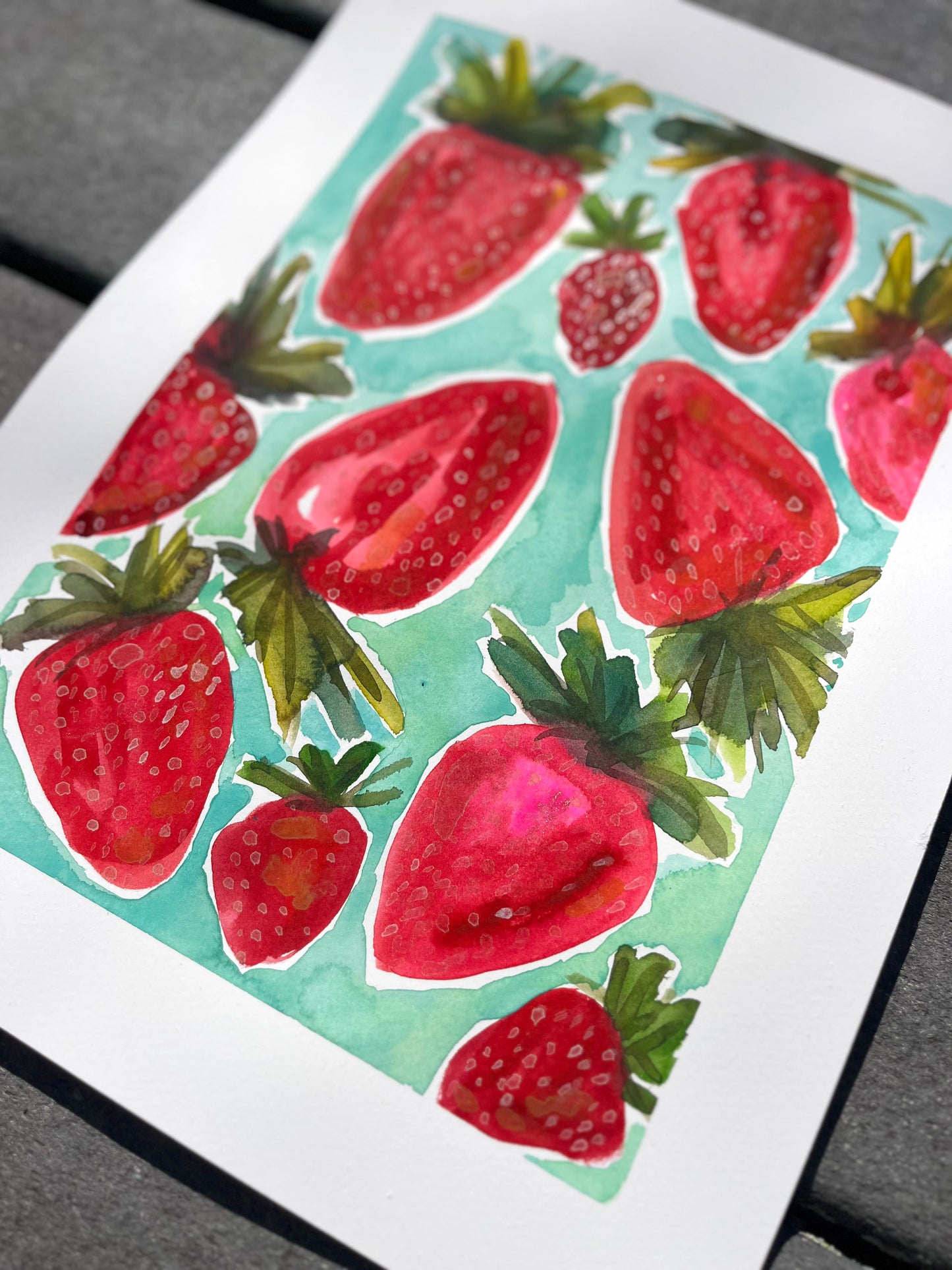 “Bright Life” original watercolor on paper (unframed)