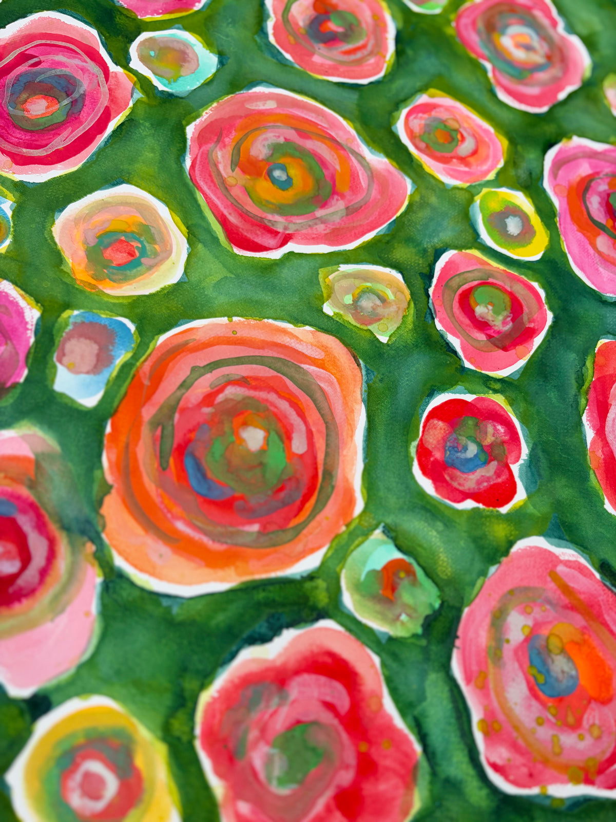 “Life Loves Me” original watercolor on paper
