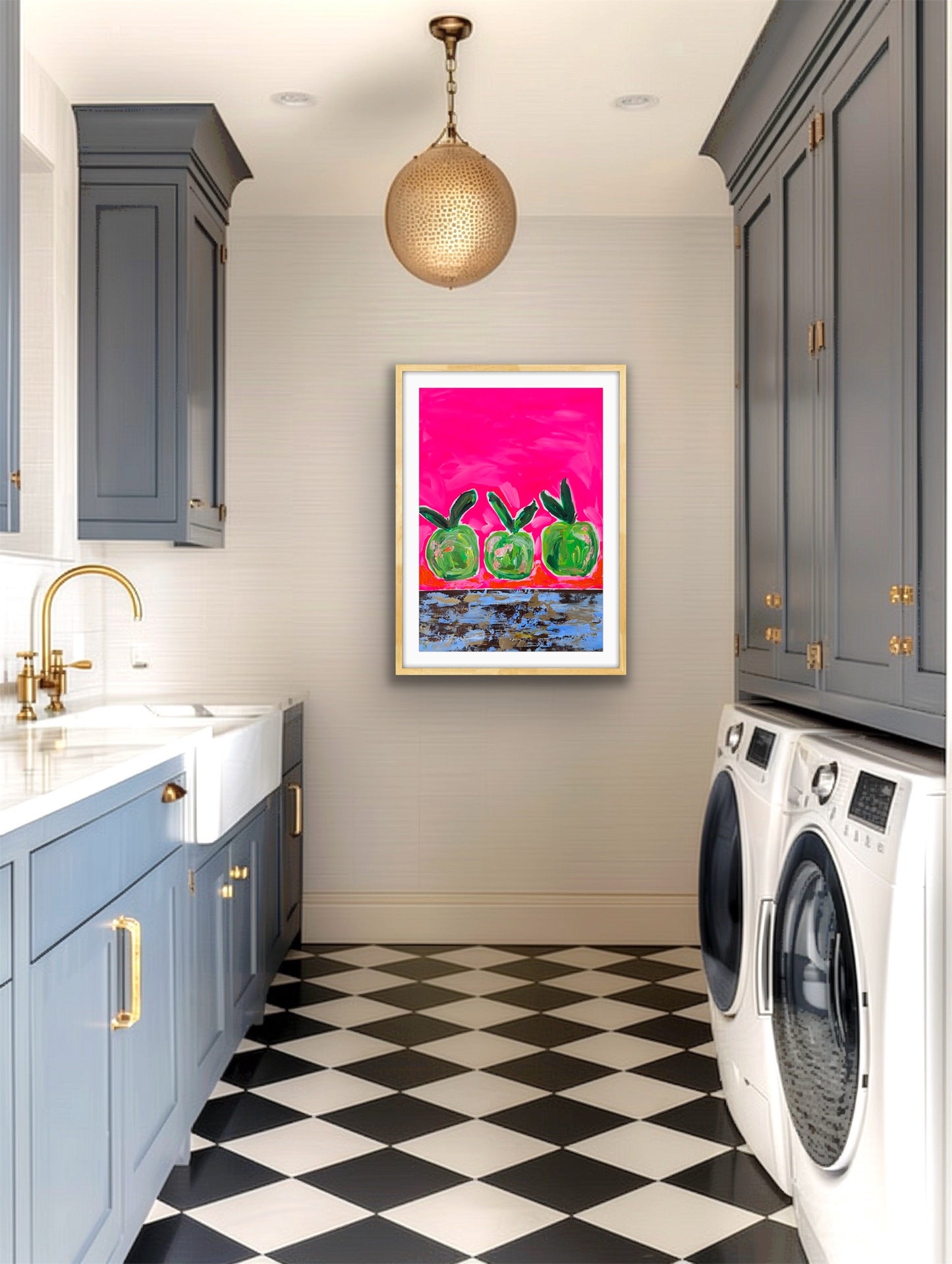 “No Bad Apples Here” original painting. Acrylic on paper unframed.