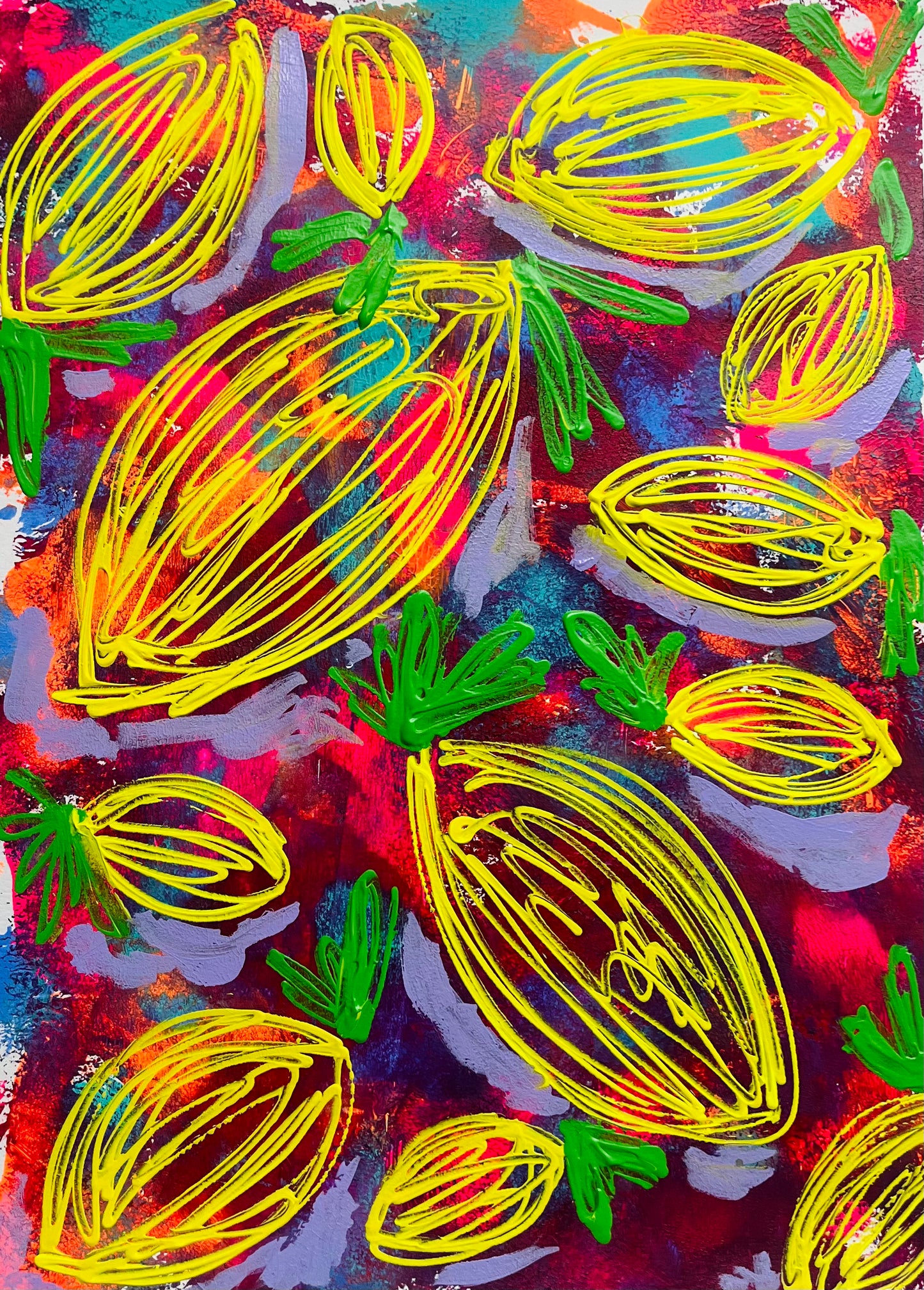 “The Dance Of Life” original painting on paper unframed