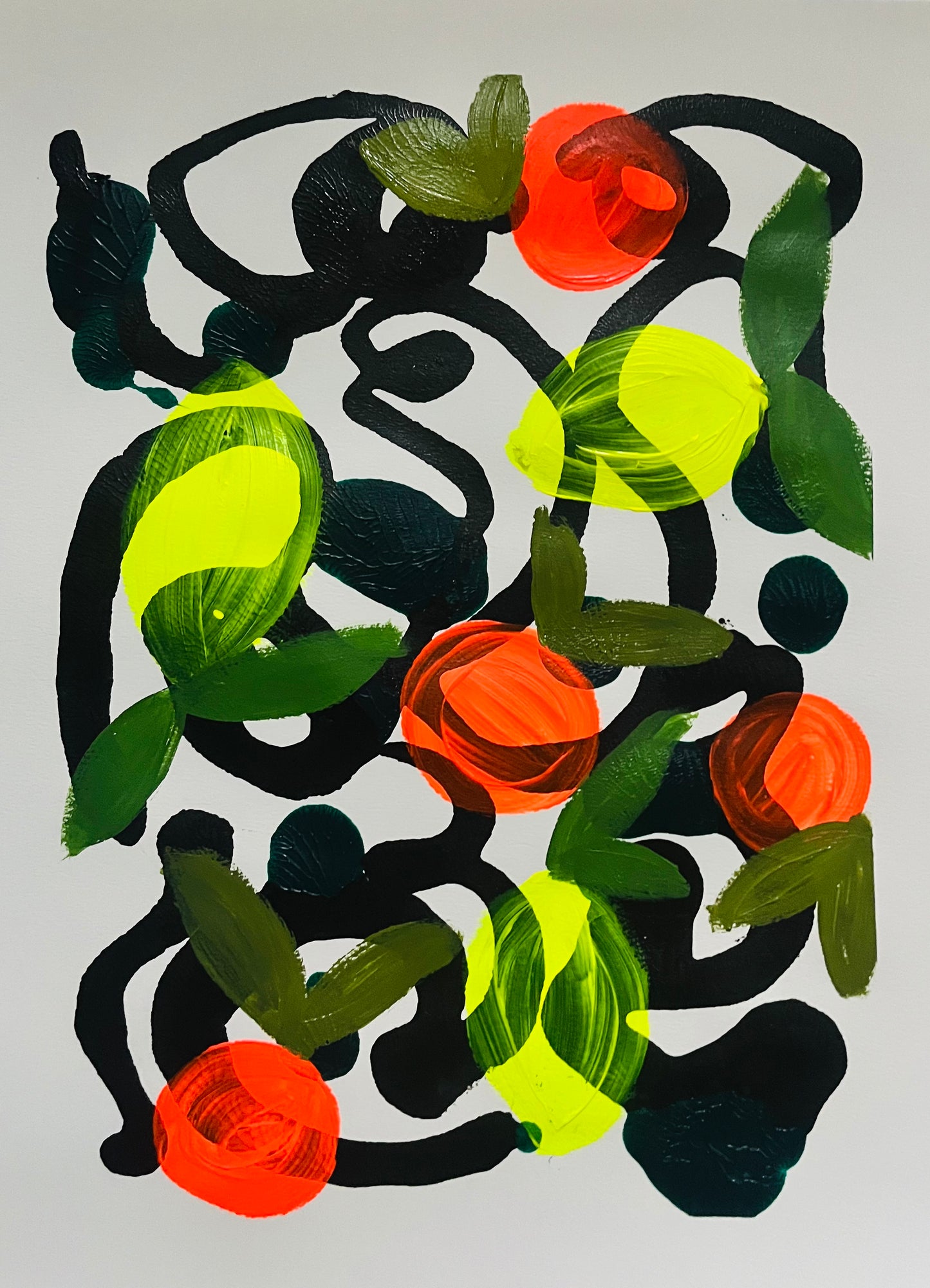 “Only Good Allowed Here” Original Acrylic painting on paper