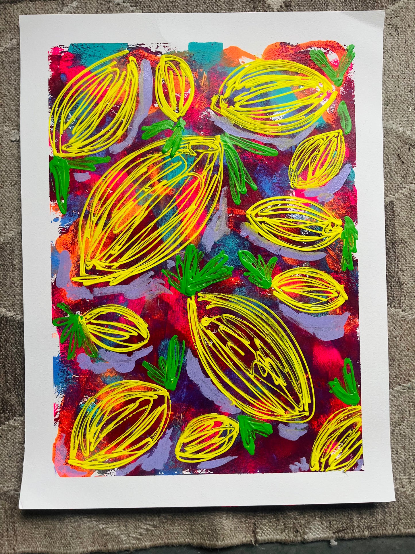 “The Dance Of Life” original painting on paper unframed