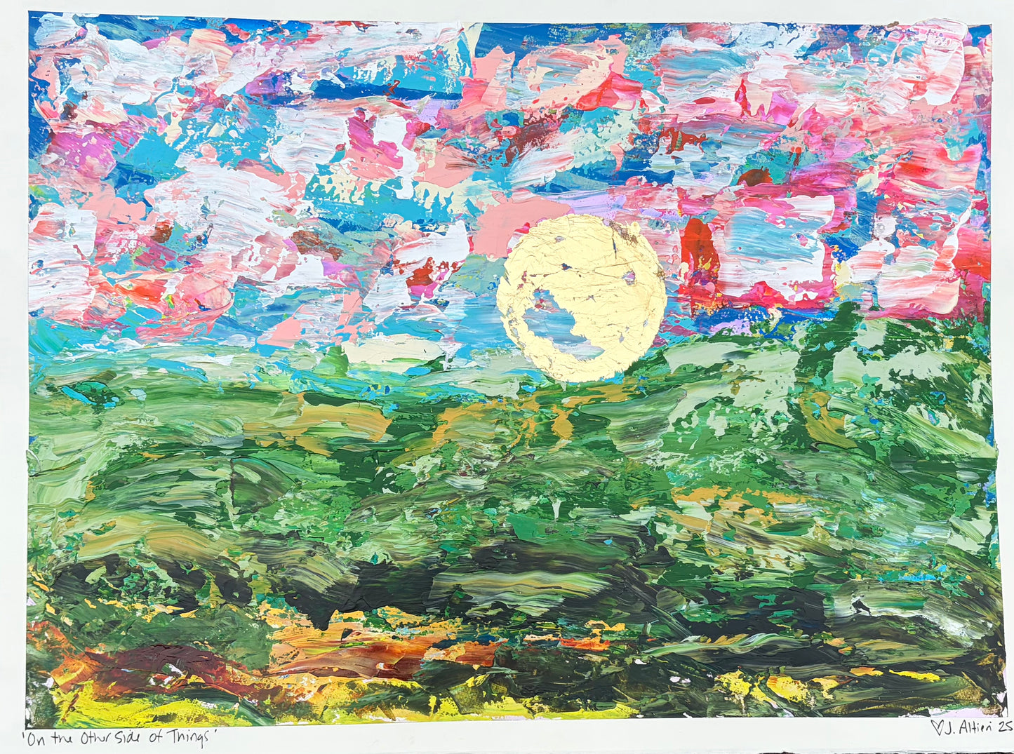 “On the Other Side of Things” original painting on paper (unframed)