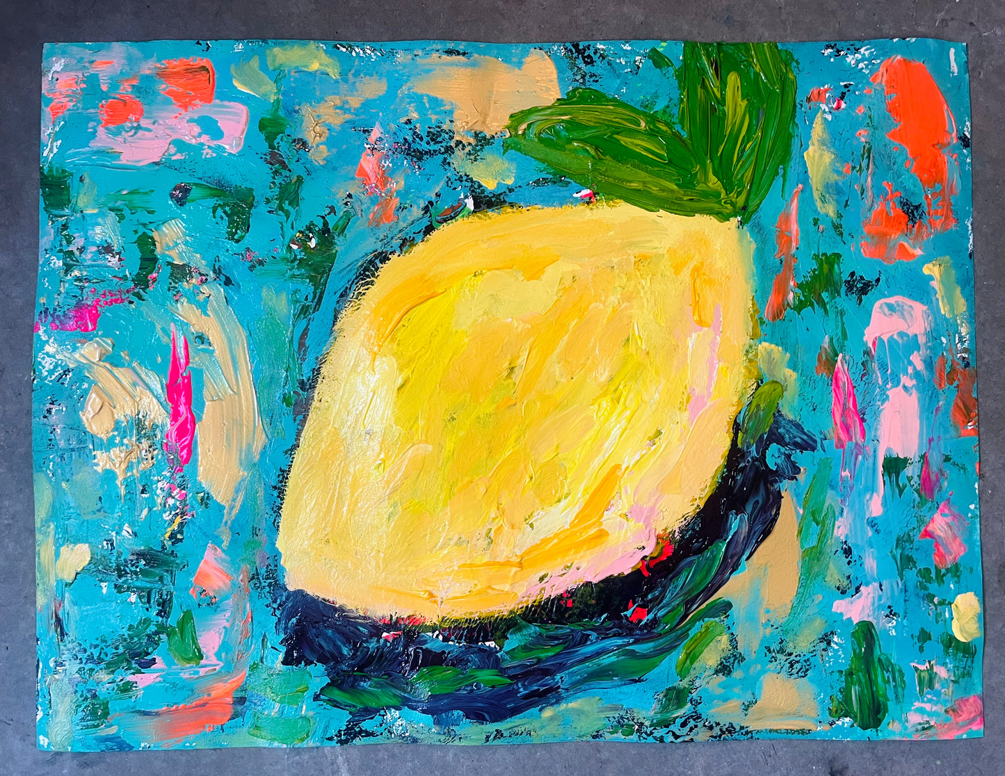 “Insist on Joy” Original Acrylic Painting on Paper