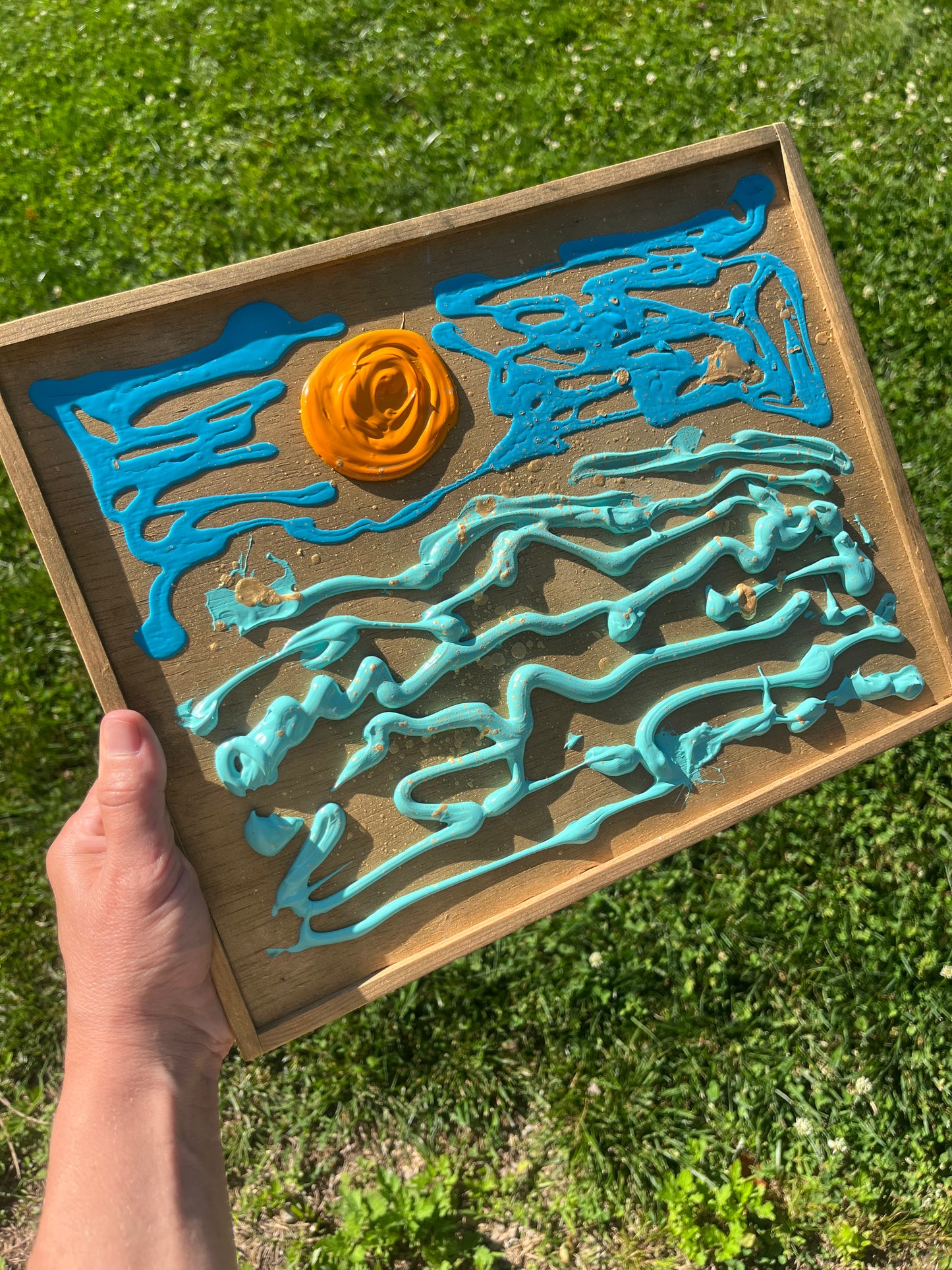 “Keep Your Eyes on the Light” Original Painting on wood frame