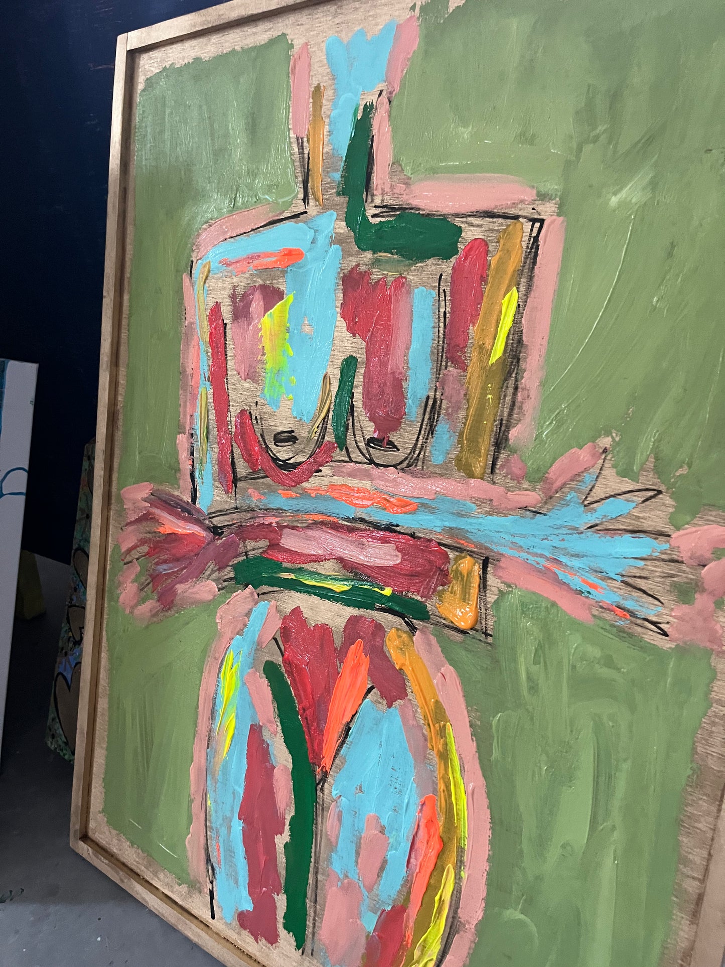 “The Wilderness Within” original painting on wood frame