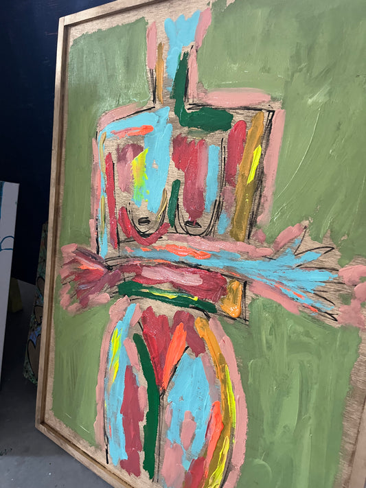 “The Wilderness Within” original painting on wood frame