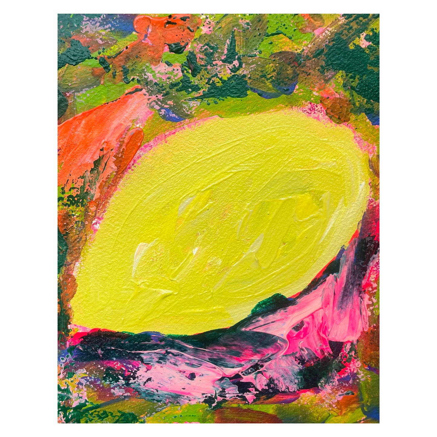 “You Have It All In Your Heart” Original Painting on Paper - Framed