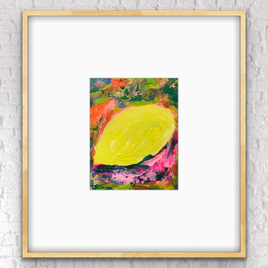 “You Have It All In Your Heart” Original Painting on Paper - Framed