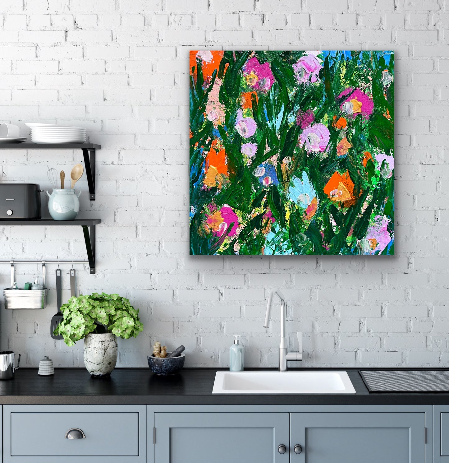 “My Happiness Depends on Me” original painting on canvas