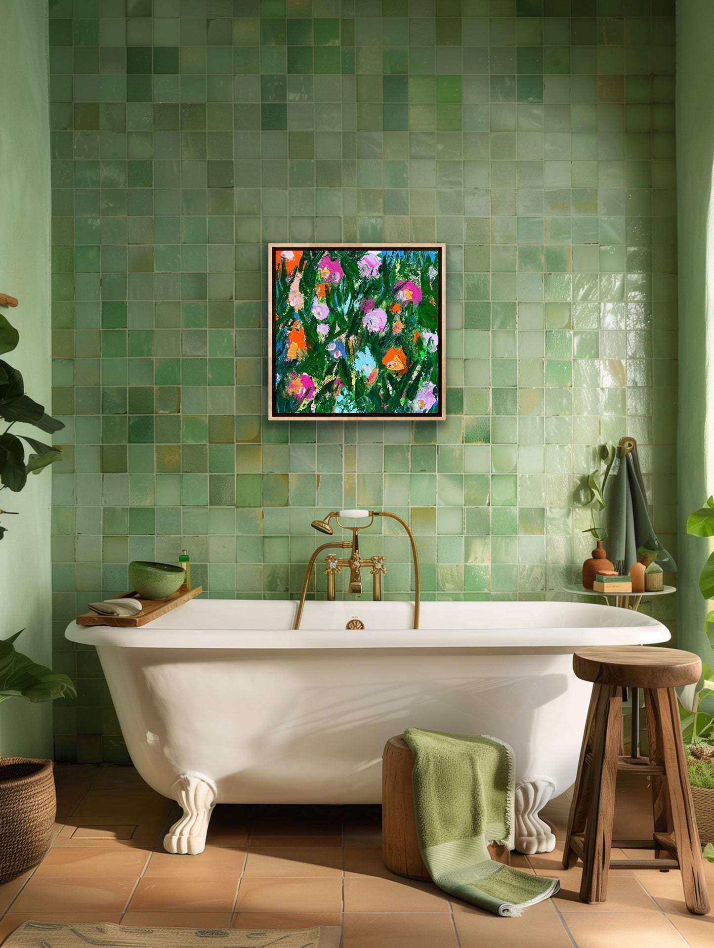 “My Happiness Depends on Me” original painting on canvas