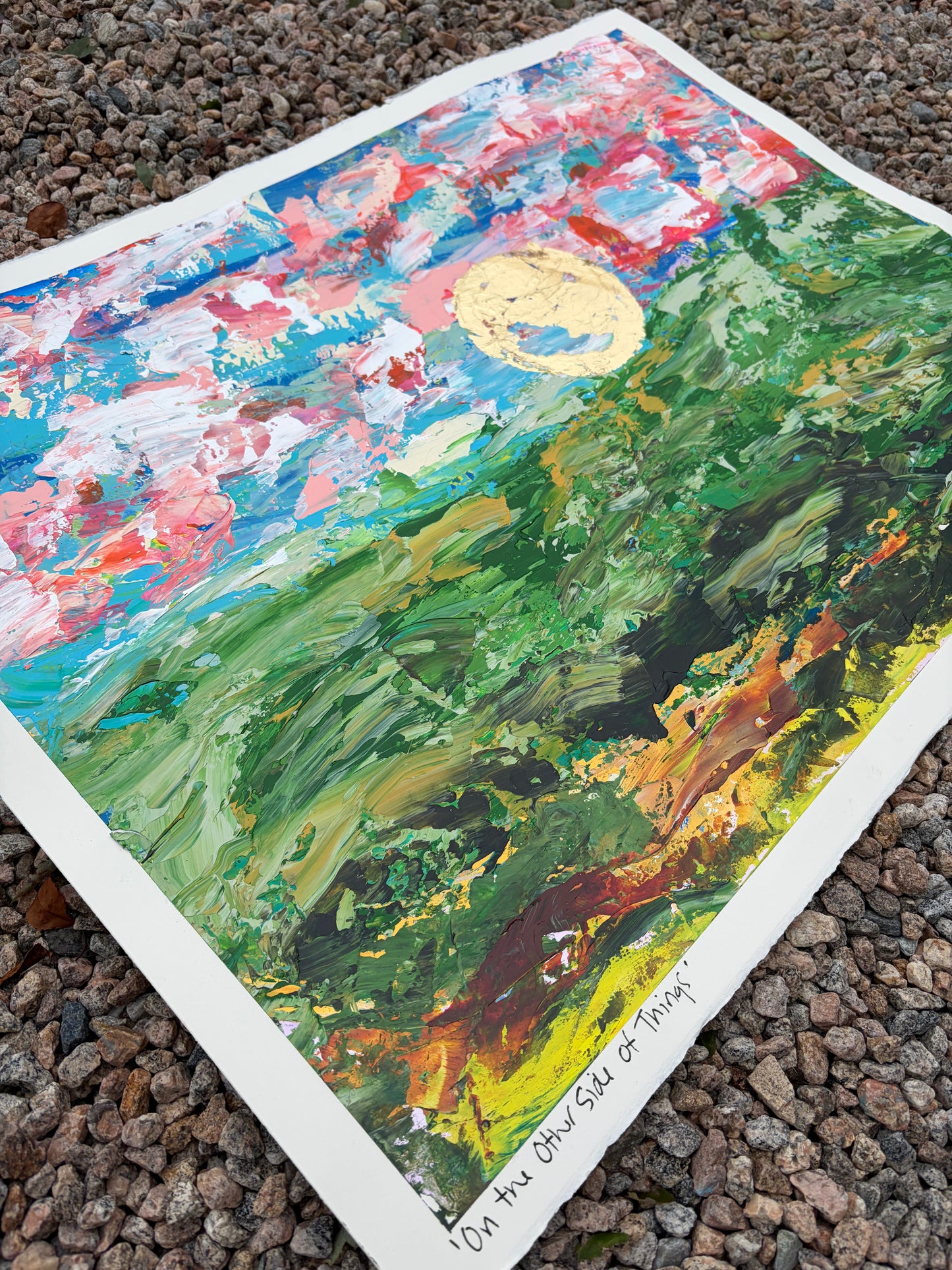 “On the Other Side of Things” original painting on paper (unframed)