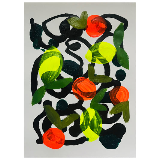 “Only Good Allowed Here” Original Acrylic painting on paper