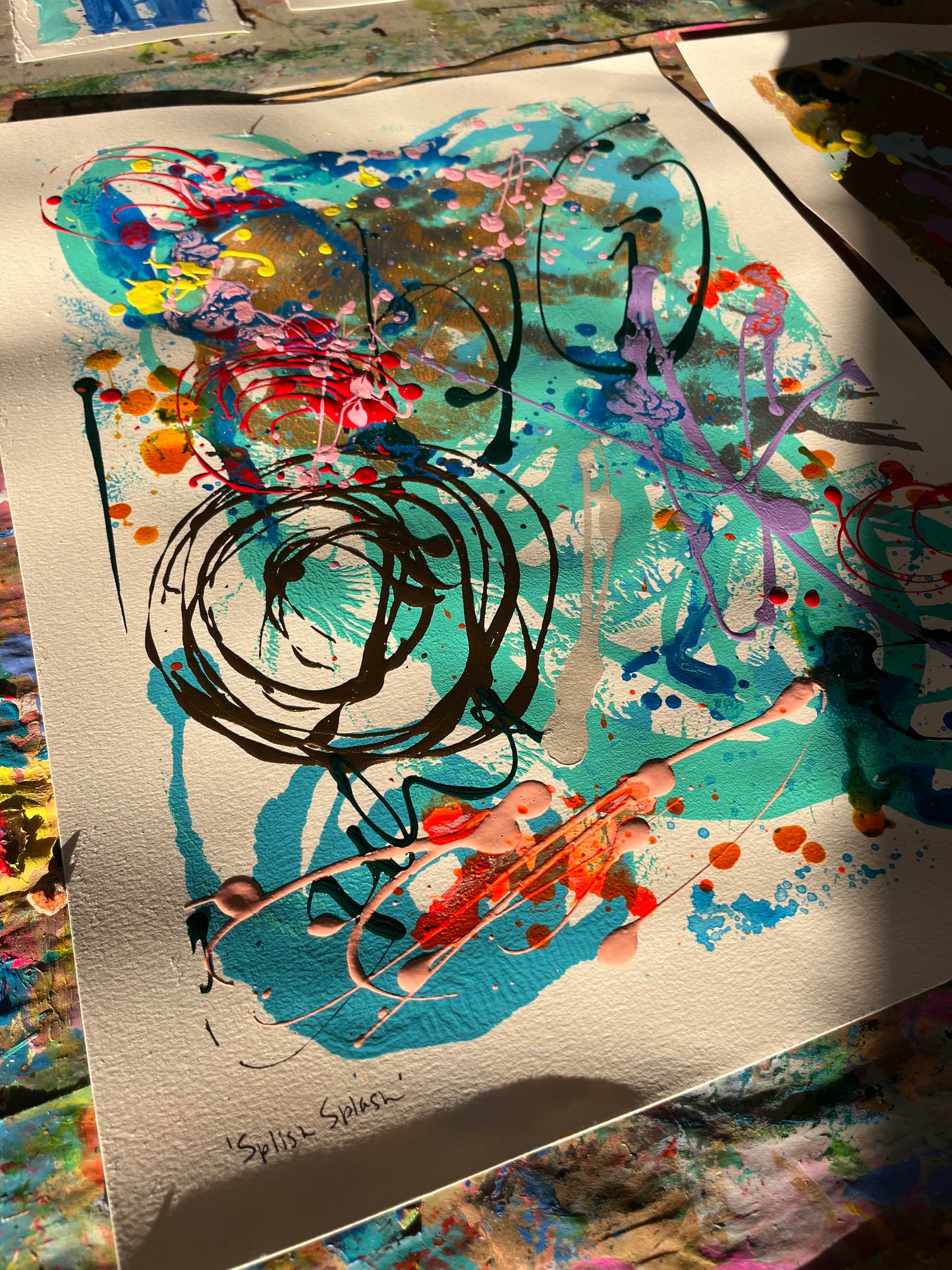 “Splish Splash” original painting on paper (unframed)