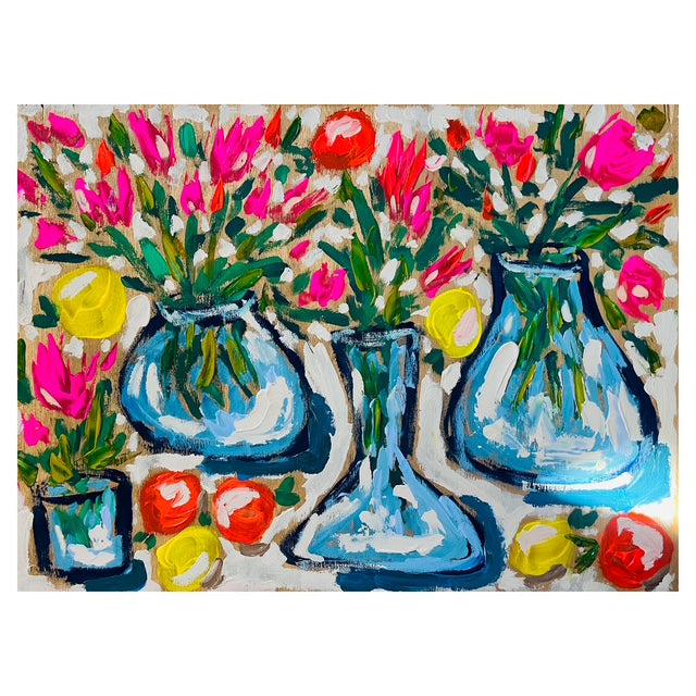 "In Loveness With Life" Original Painting on wood frame.