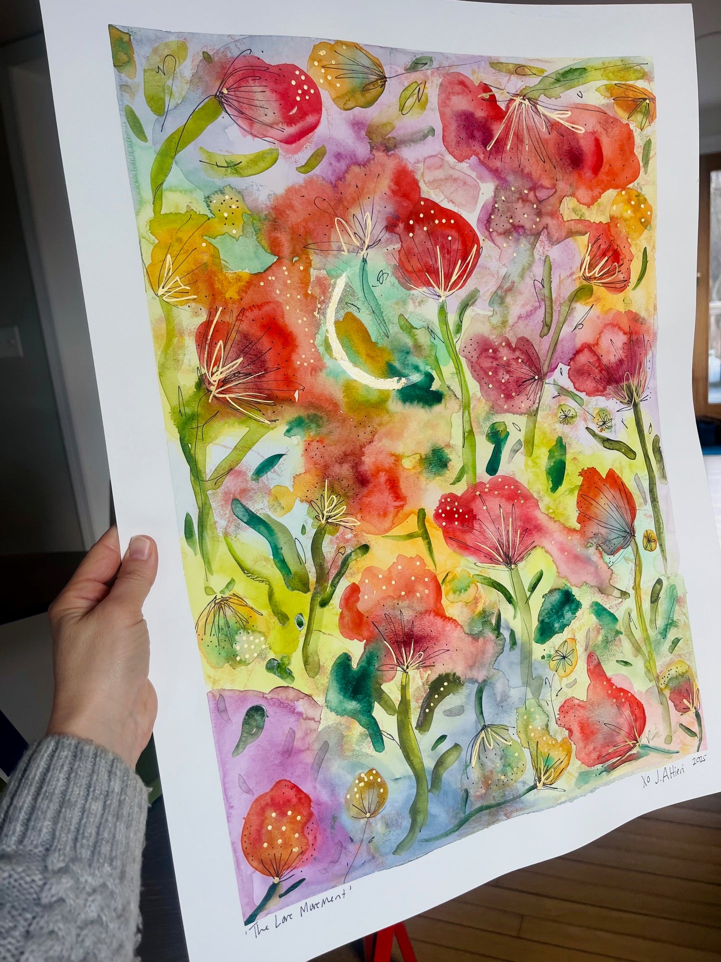 "The Love Movement" original watercolor on paper