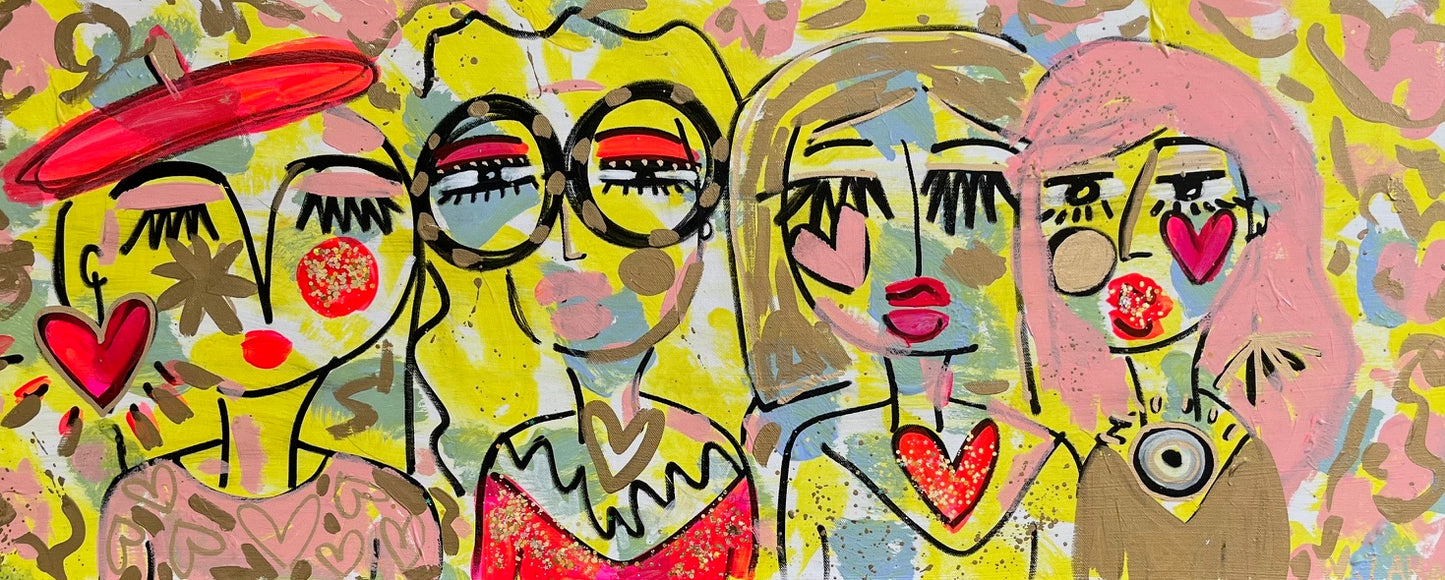 "There's No Talk Like Girl Talk" Original Painting