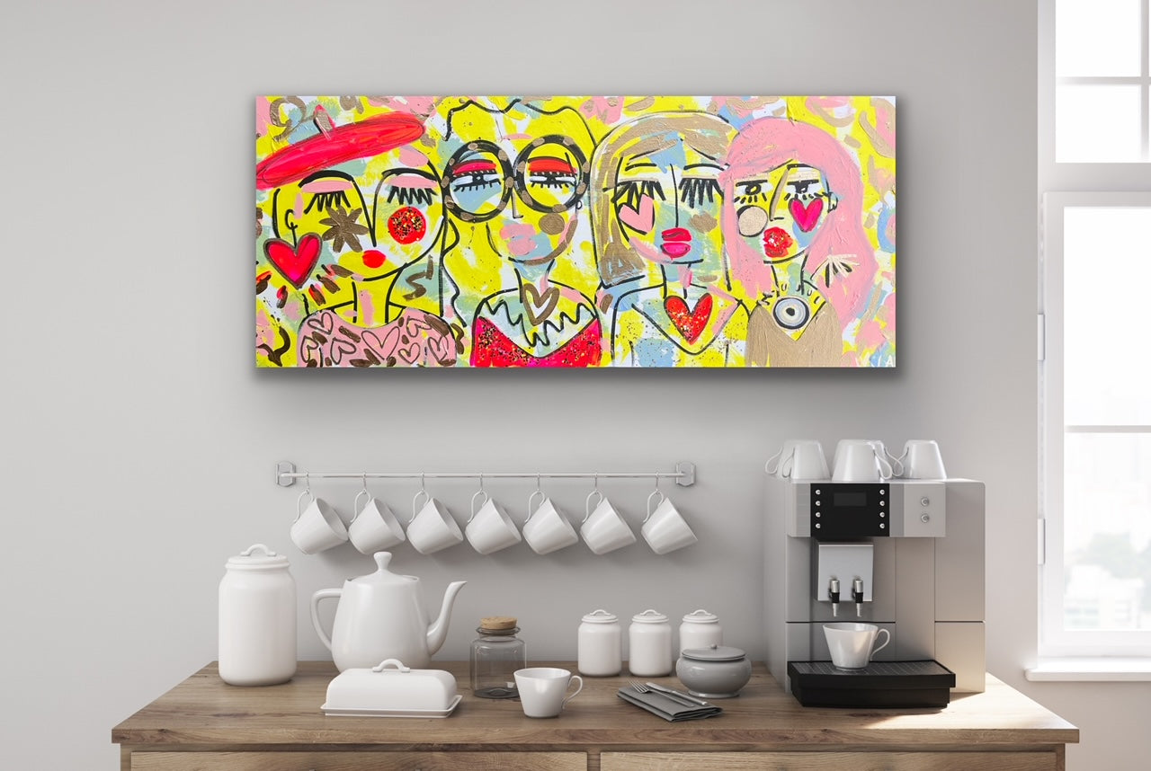 "There's No Talk Like Girl Talk" Original Painting