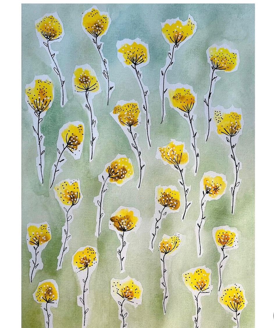 "Chin Up Buttercup" Original Watercolor on Paper