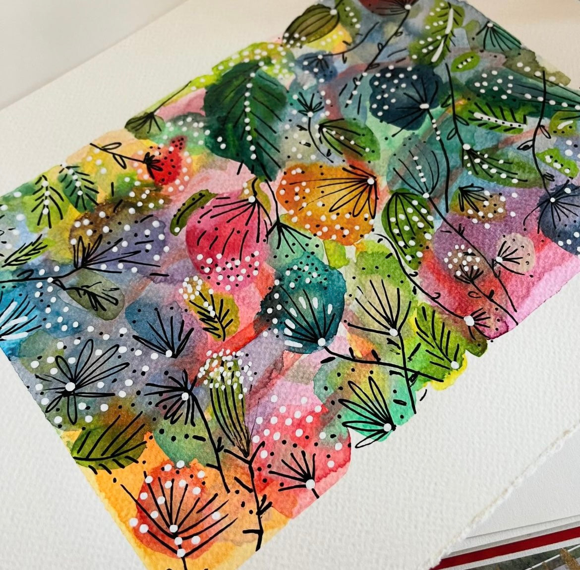 "Garden Party" Watercolor original on Paper