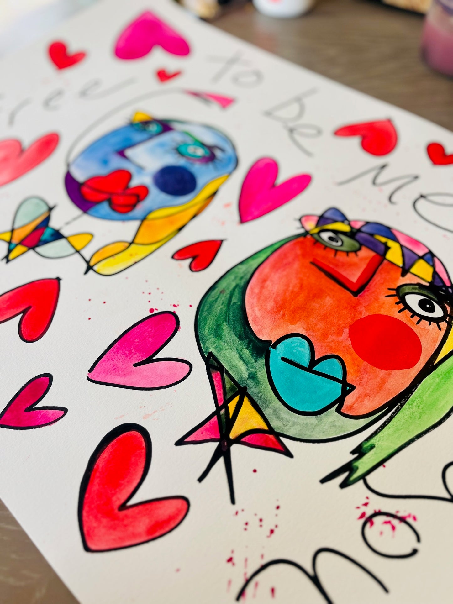 "Free To Be Me...With You" Original drawing on paper