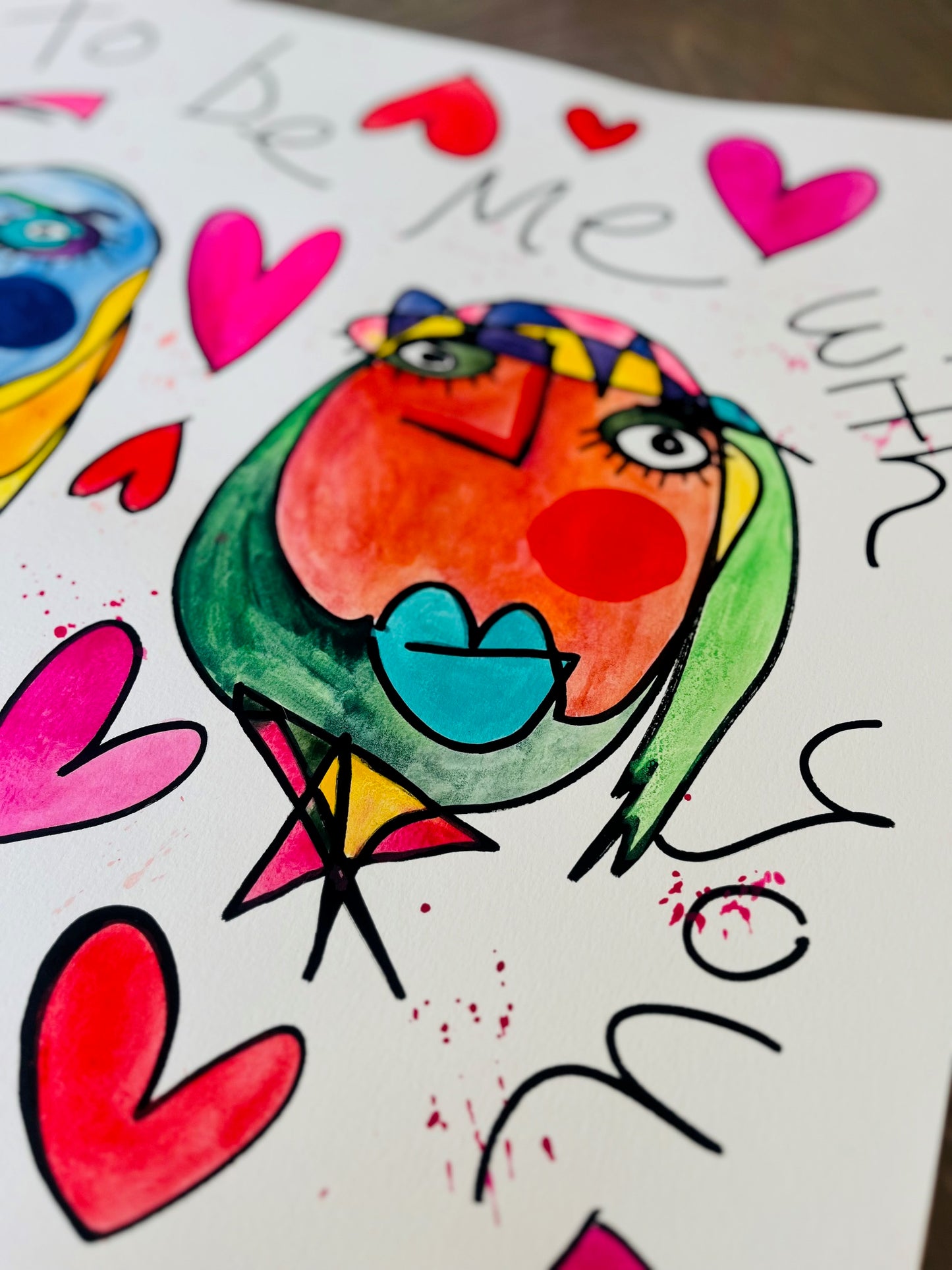 "Free To Be Me...With You" Original drawing on paper