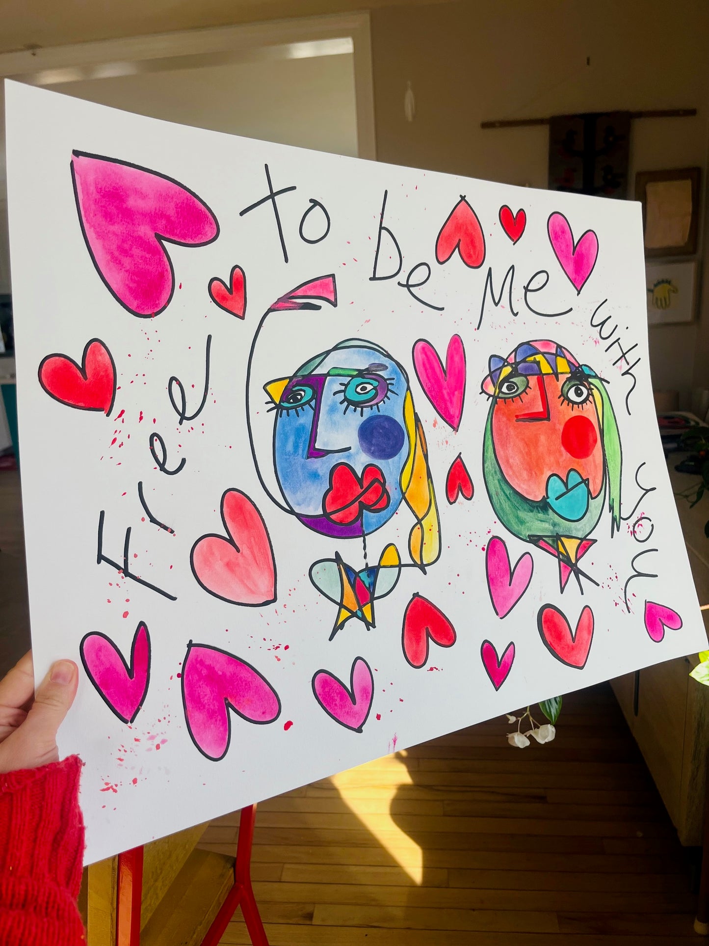 "Free To Be Me...With You" Original drawing on paper