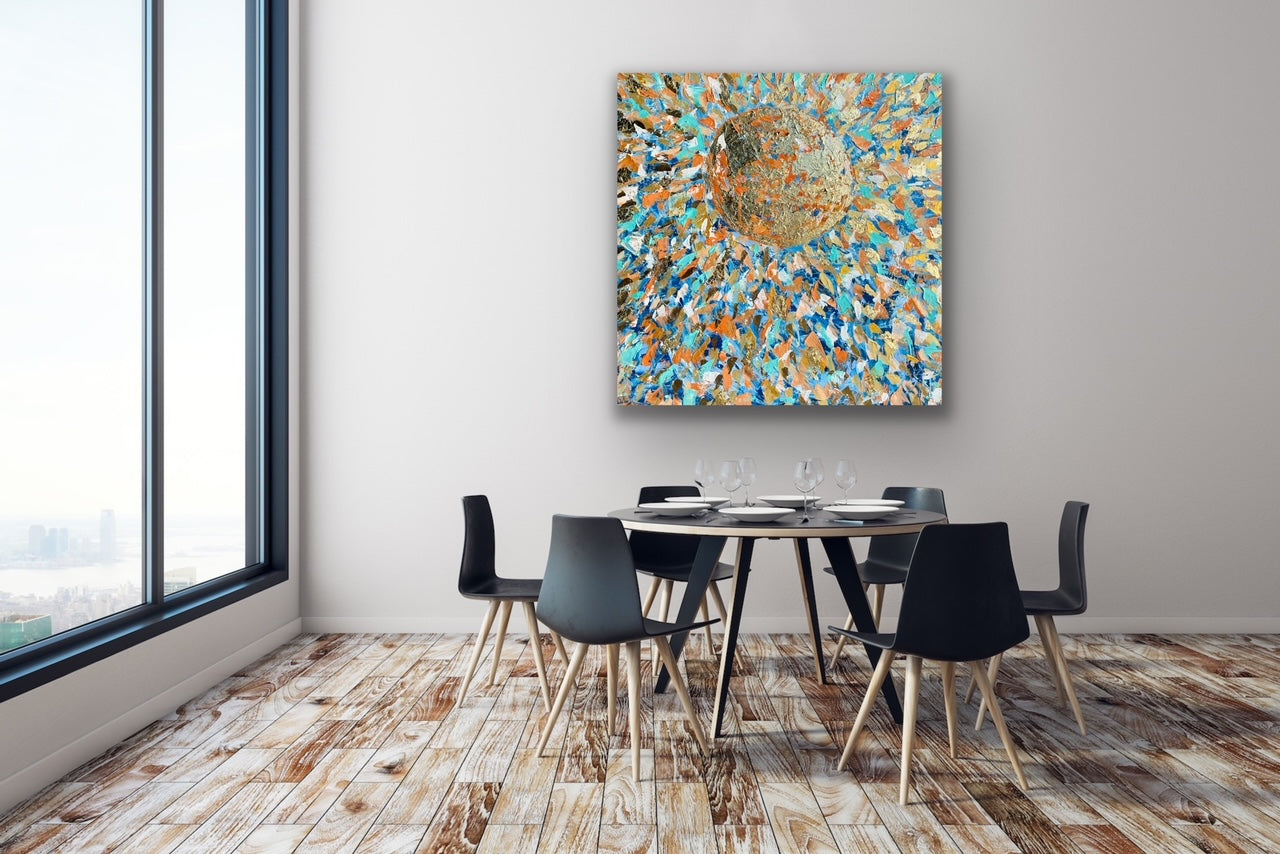 "Hace Sol" Original Painting on Gallery Wrapped Canvas.
