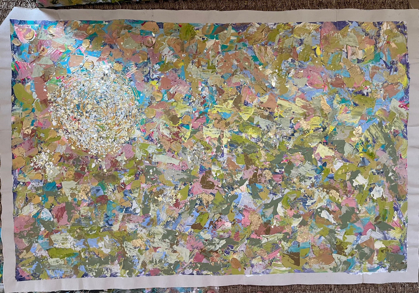 "Vibrational Invitation" Original Artwork on Loose Canvas Cloth