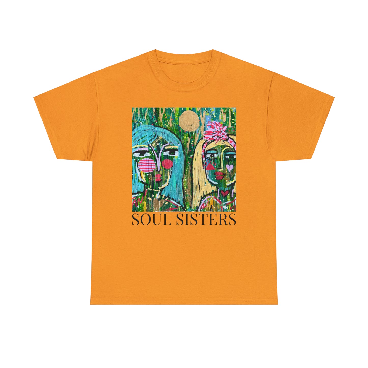 "Soul Sisters" Girl Talk Art Series Unisex Heavy Cotton Tee