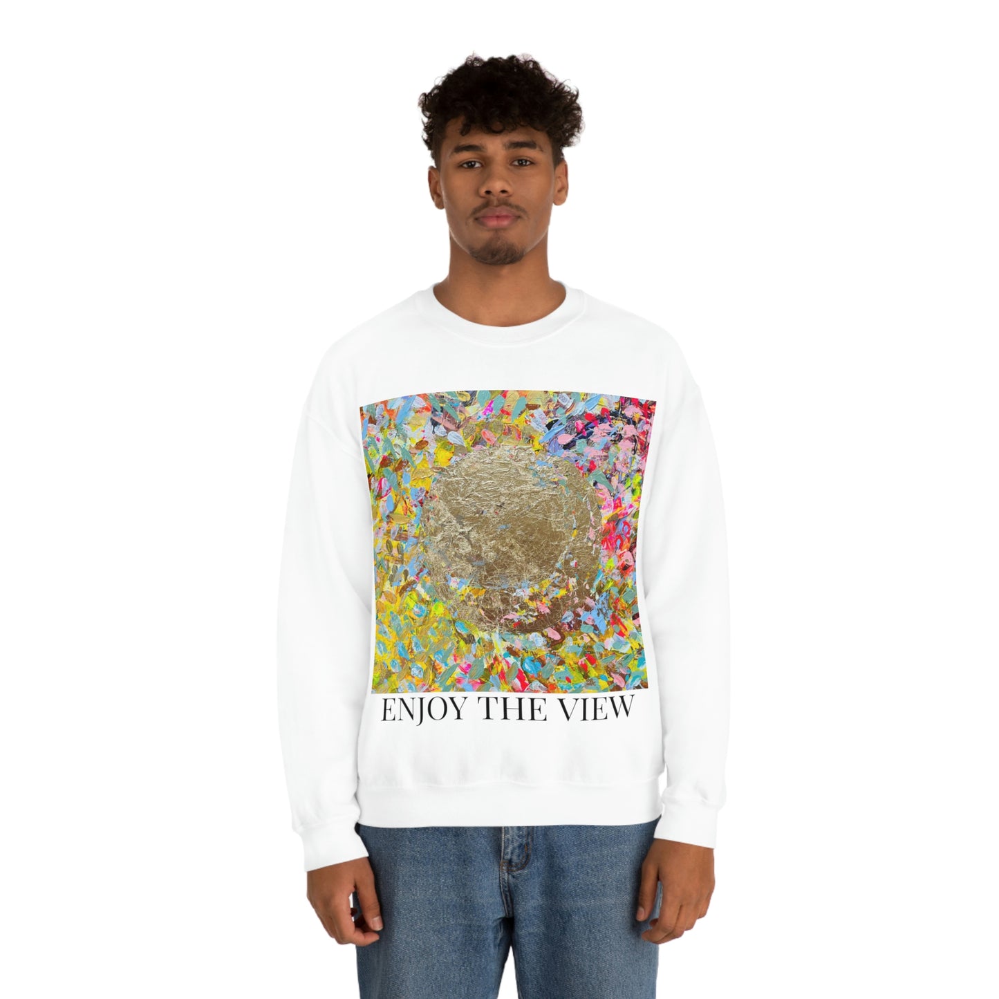 "ENJOY THE VIEW" Original Painting Unisex Heavy Blend Crewneck Sweatshirt