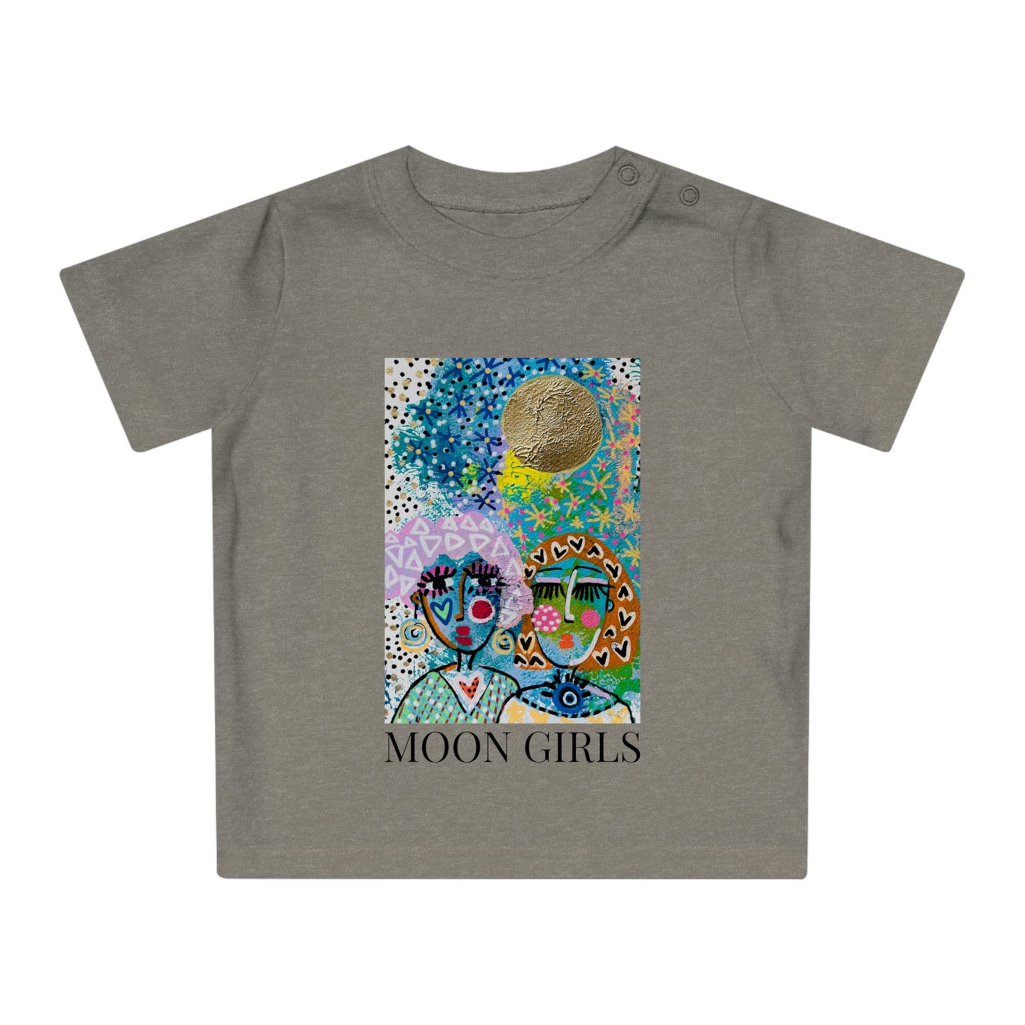 "MOON GIRLS" Girl Talk Art Baby T-Shirt