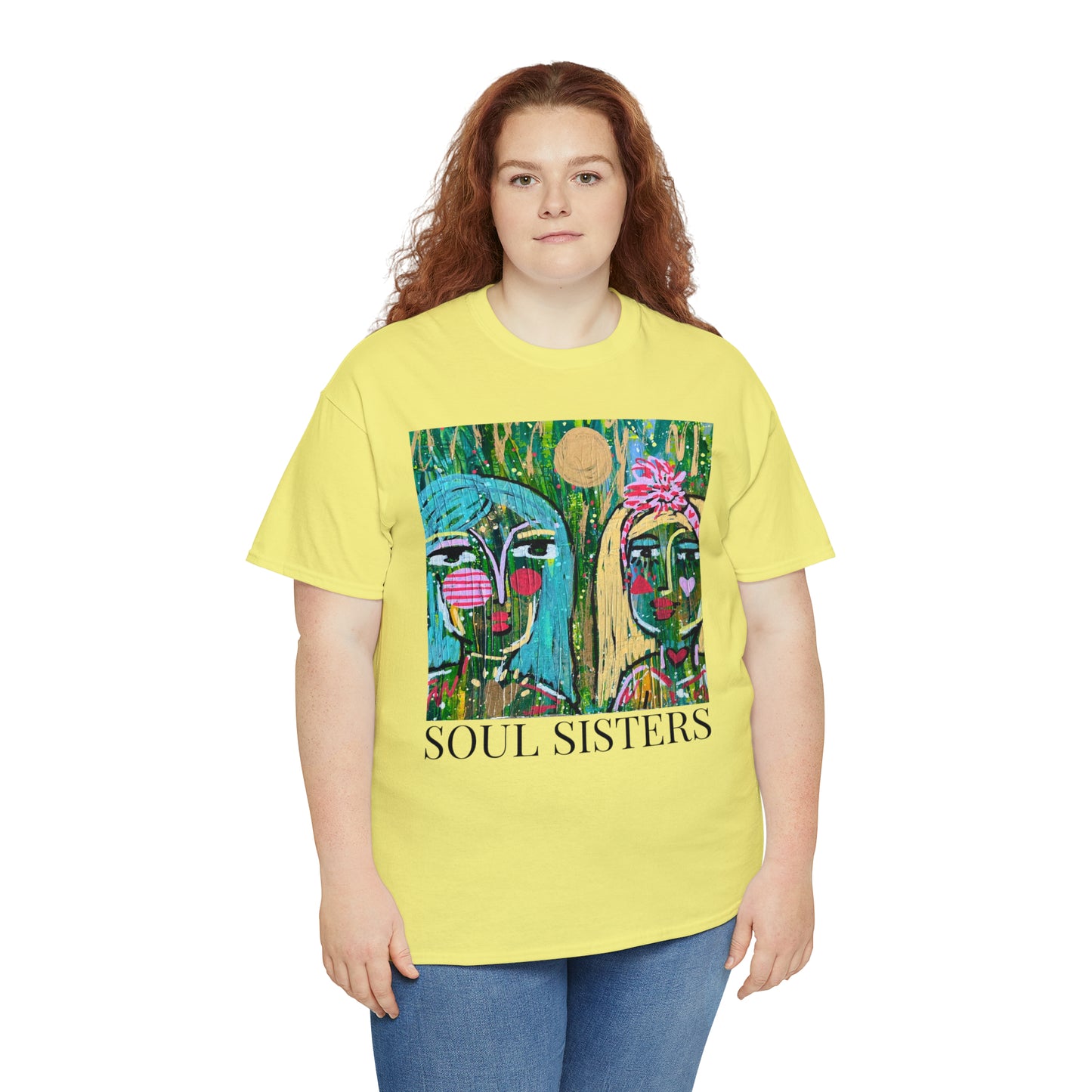 "Soul Sisters" Girl Talk Art Series Unisex Heavy Cotton Tee