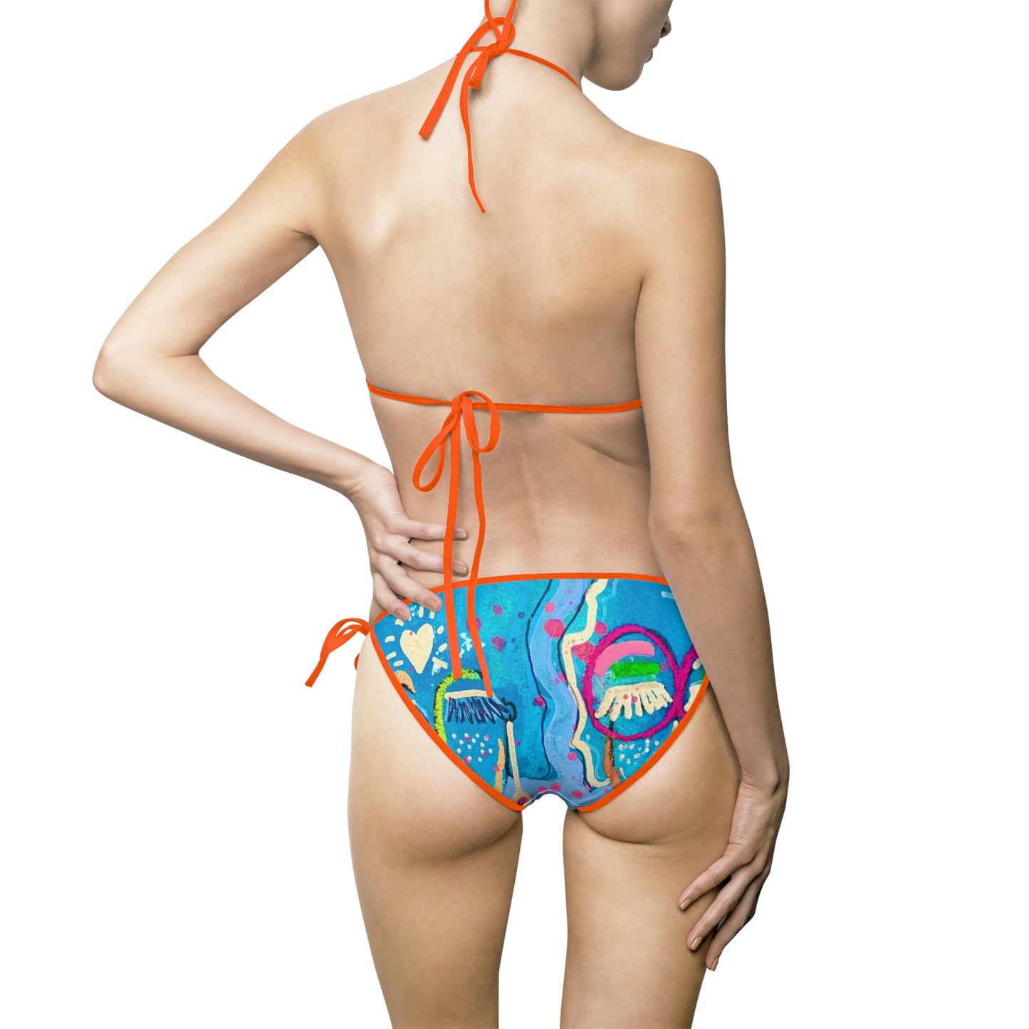 "Happy Chats" GirlTalk Art Series Women's Bikini Swimsuit