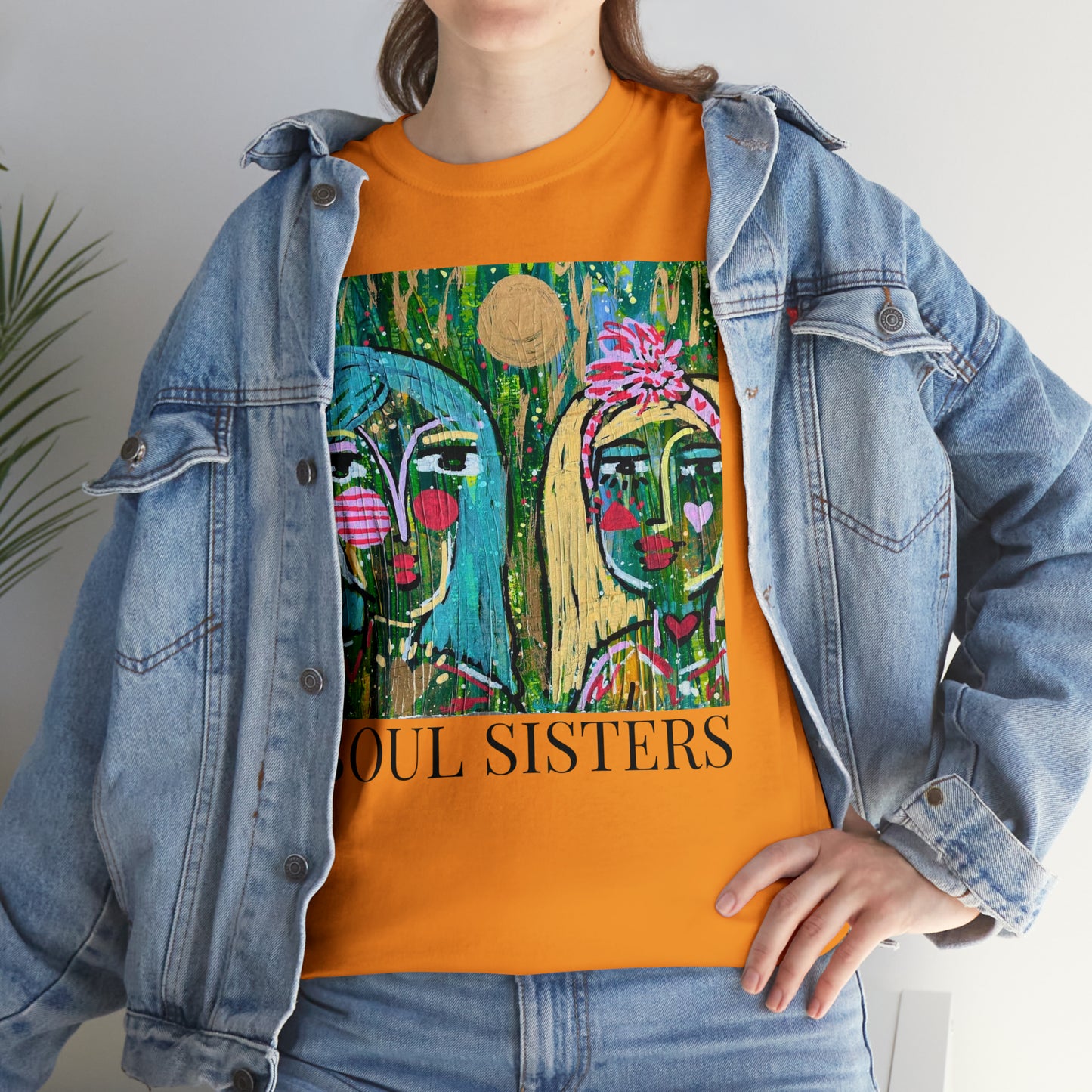 "Soul Sisters" Girl Talk Art Series Unisex Heavy Cotton Tee