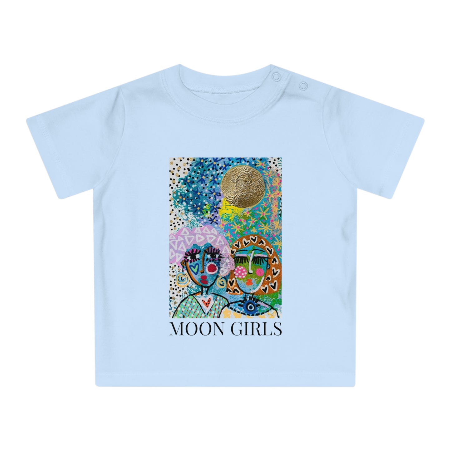 "MOON GIRLS" Girl Talk Art Baby T-Shirt