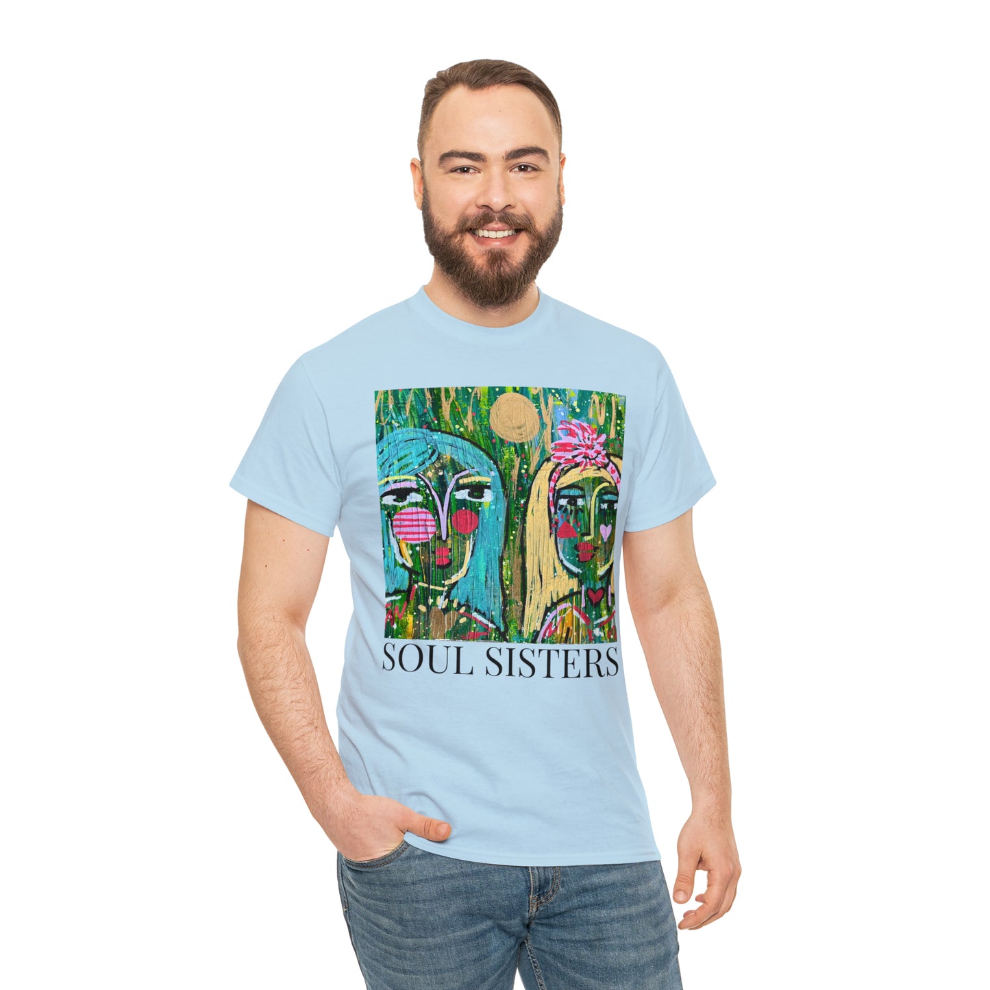 "Soul Sisters" Girl Talk Art Series Unisex Heavy Cotton Tee