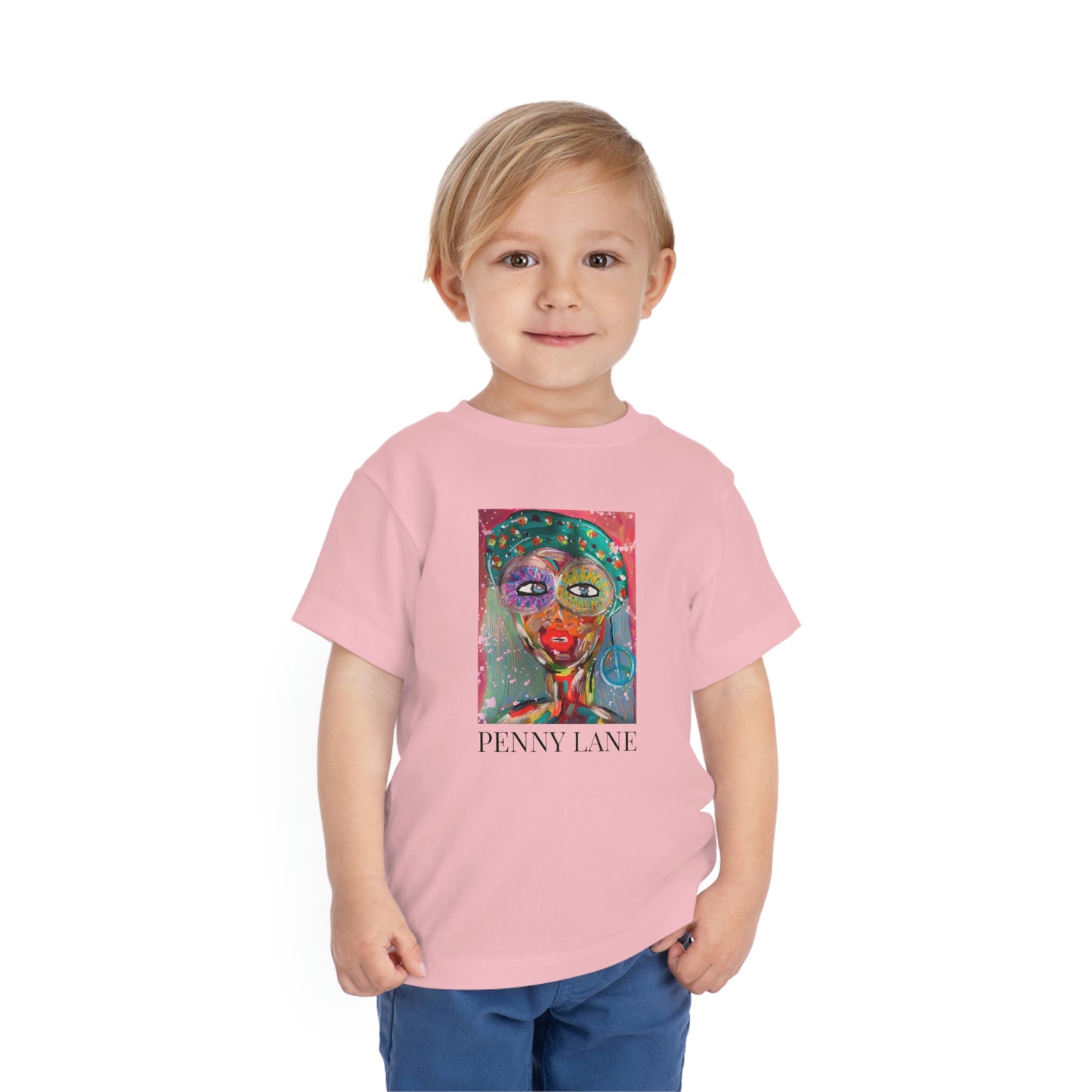 "Penny Lane" Girl Talk Art Toddler Short Sleeve Tee