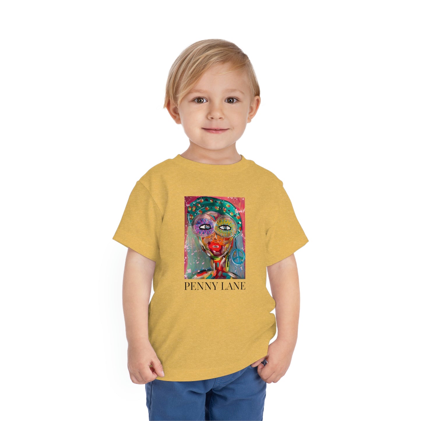 "Penny Lane" Girl Talk Art Toddler Short Sleeve Tee